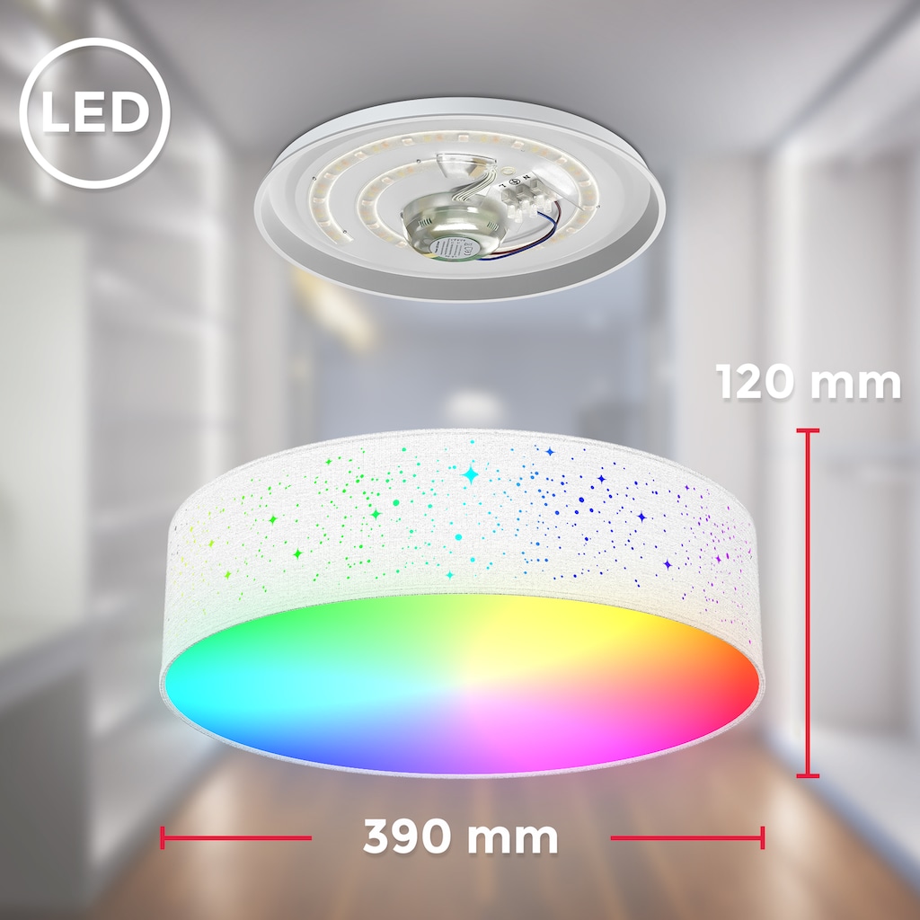 B.K.Licht LED Deckenleuchte »WiFi RGB-CCT Deckenlampe, APP-Steuerung, iOS+Andorid«, 1 flammig-flammig