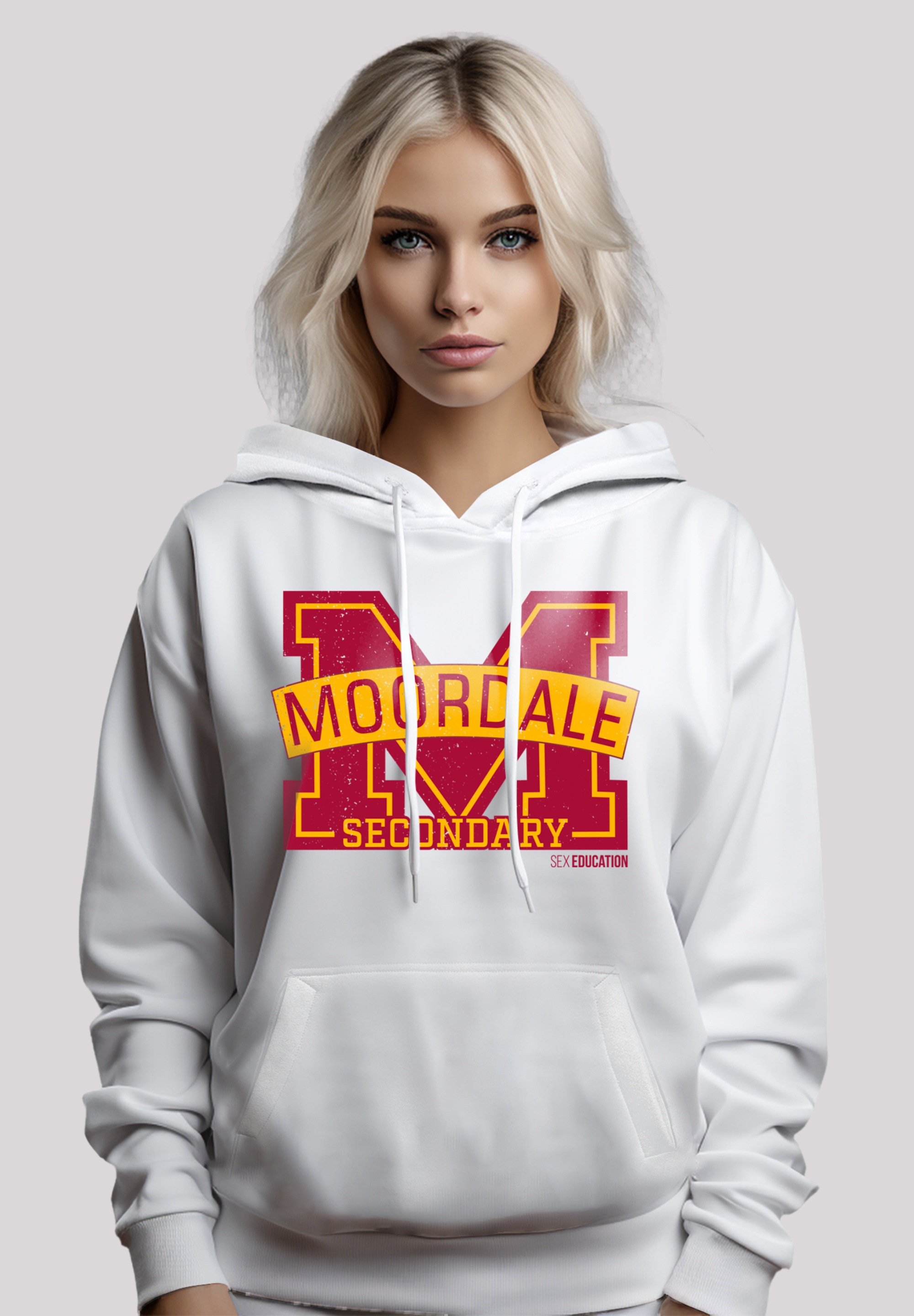 F4NT4STIC Kapuzenpullover »Sex Education Moordale Cracked M Logo2 Netflix TV Series«, Premium Qualität