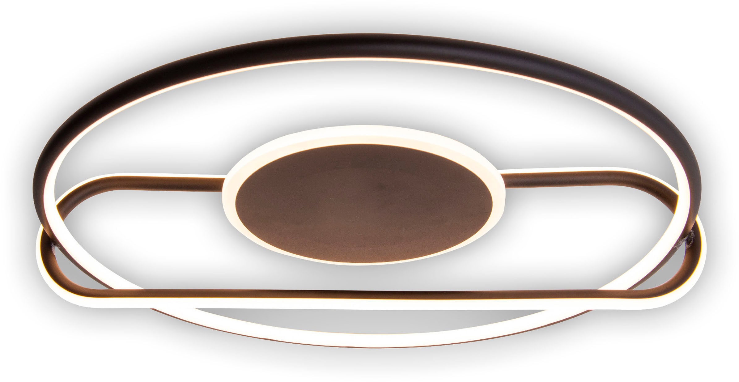 näve LED Deckenleuchte »Brendan« LED-Modul 1 Stk. Warmweiß geometrische Kombination aus Elipse und Kreis, D: 54cm, warmweiße LED