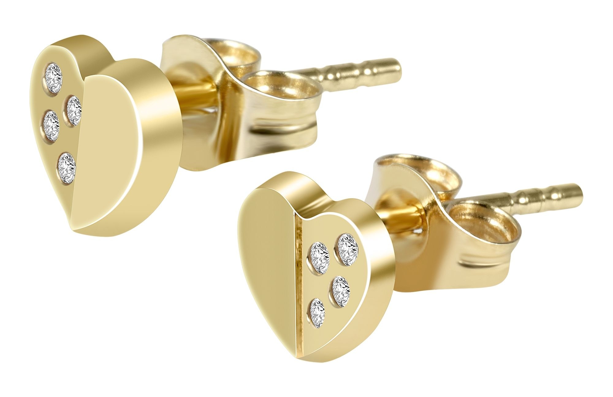 Adelia´s Paar Ohrhänger »Damen Ohrringe – Ohrstecker aus 333 Gold mit Zirkonia« Eine schöne Geschenkidee für jeden Anlass