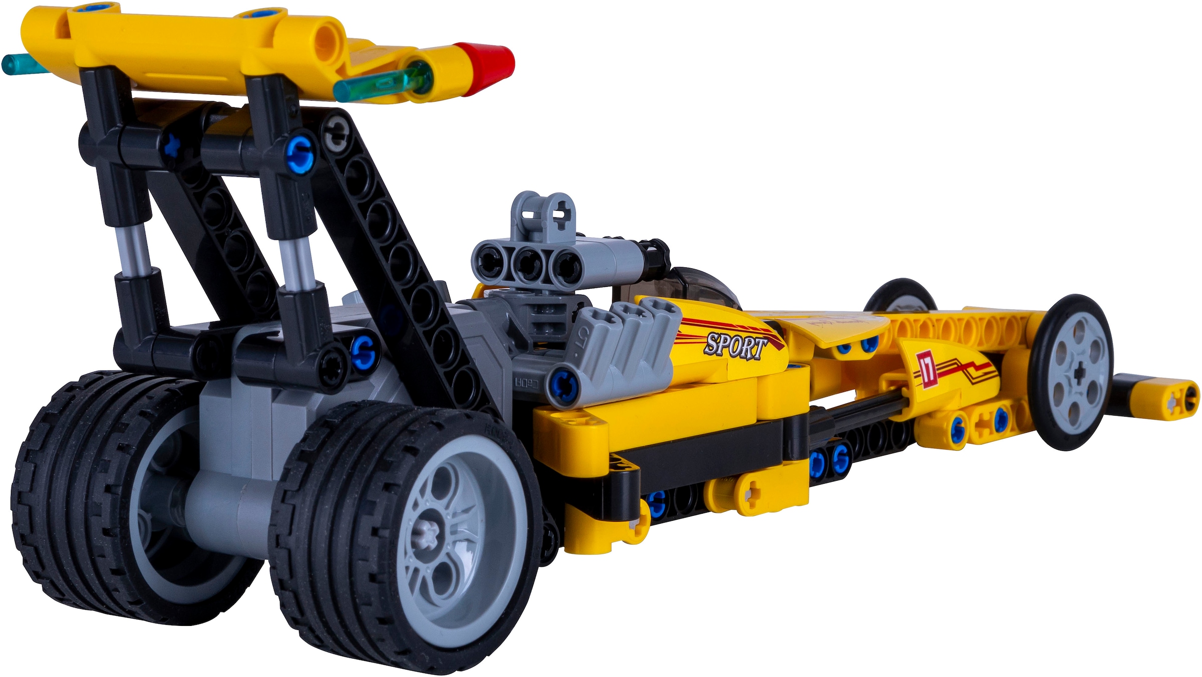 Jamara Konstruktions-Spielset »CaDA, Drag Racing gelb Bricks«, (151 St.)