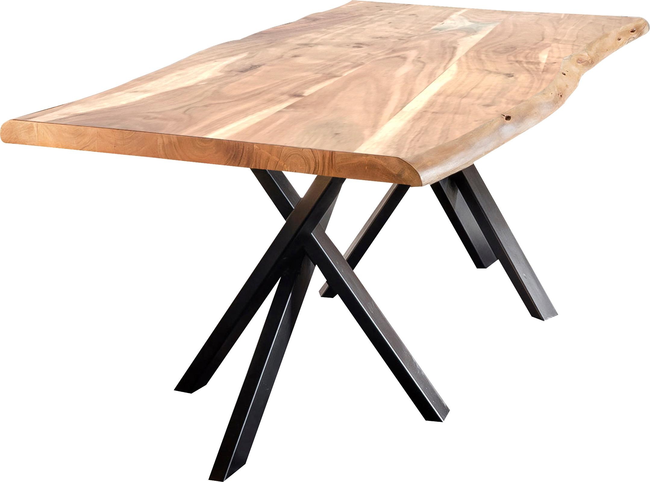 SIT Esstisch »Tables«, mit Baumkante und extravagantem Gestell aus Metall, Vintage kaufen