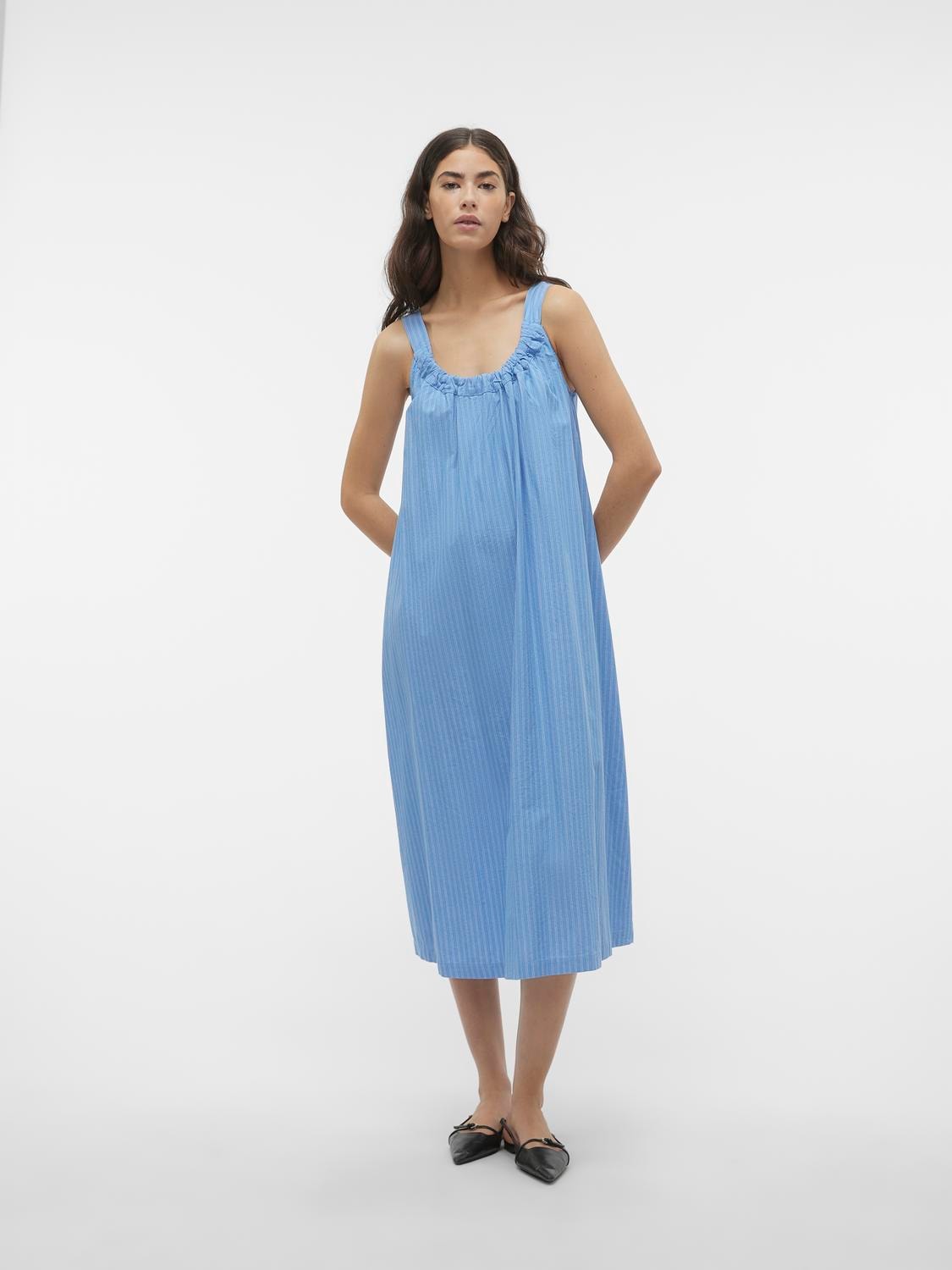 Vero Moda Midikleid »VMGILI DETAILED SINGLET DRESS WVN GA«, Sommerkleid