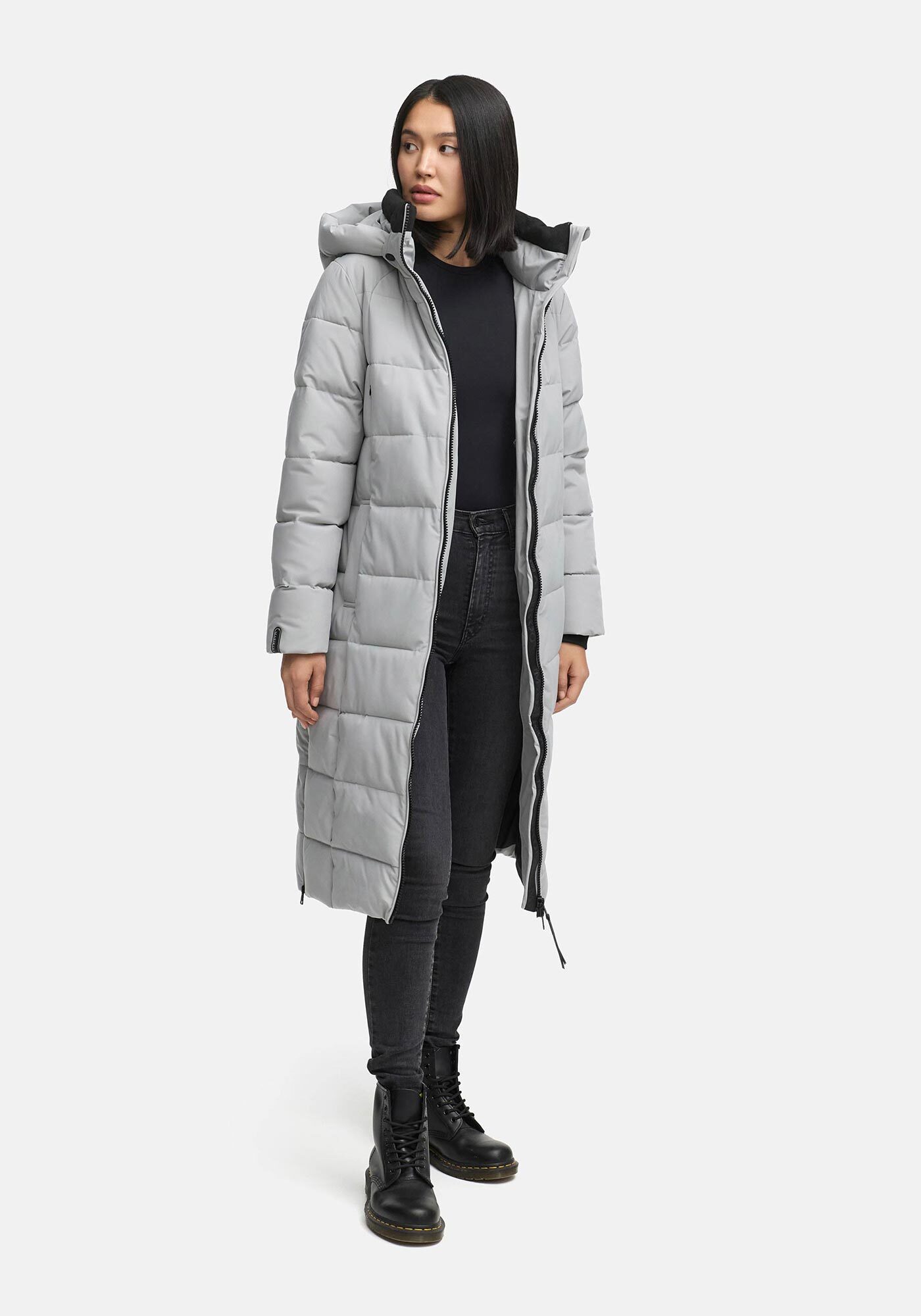 Marikoo Winterjacke "Lanitaa" Steppmantel mit abnehmbarer Kapuze