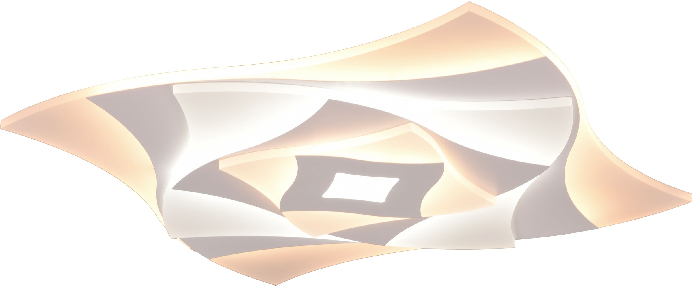 TRIO LEUCHTEN LED Deckenleuchte "AKITA Wand- oder Deckenlampe mit Fernbedienung dimmbar Memoryfunktion", 1, H: 5,5cm, 1 Stk., weiß, Wohnzimmer,