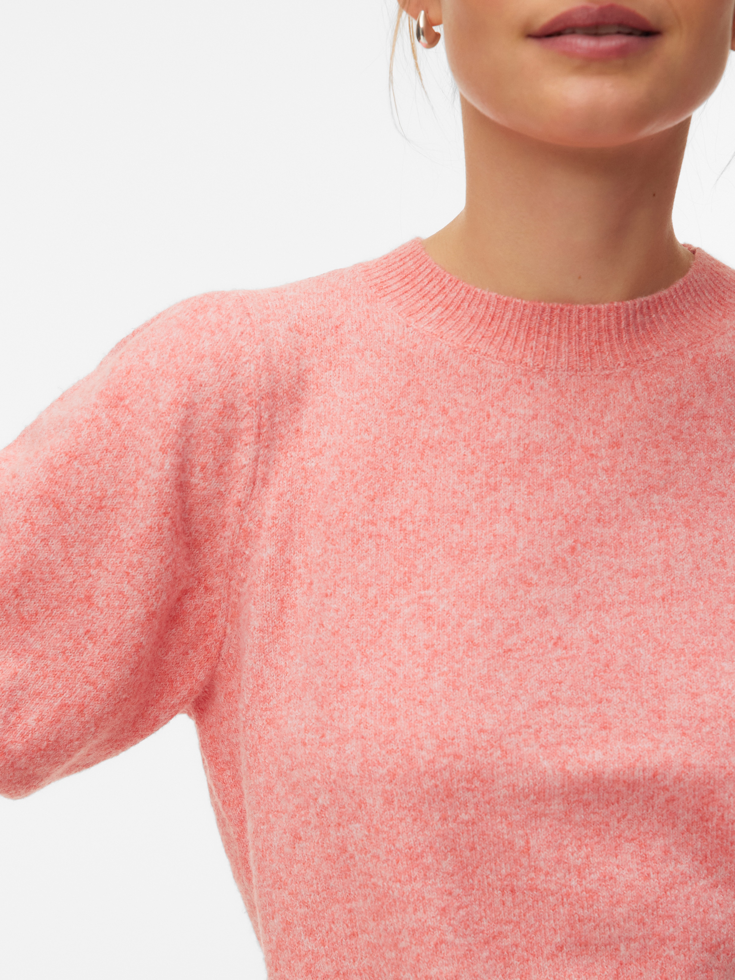 Vero Moda Rundhalspullover »VMDOFFY 2/4 O-NECK PULLOVER GA NOOS« Materialmix, regular fit