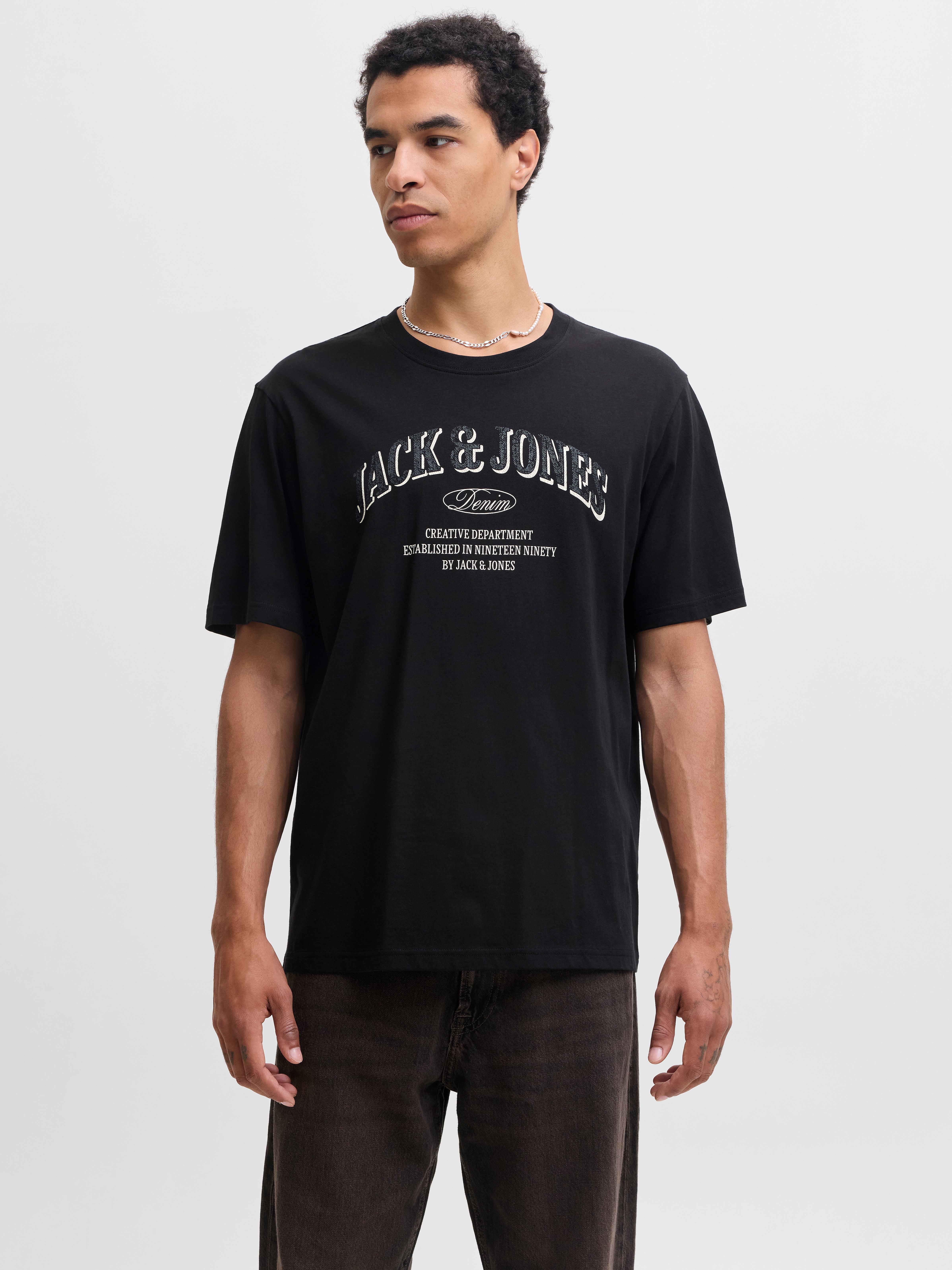 Jack & Jones T-Shirt "JJEDENVER LOGO TEE SS O-NECK SN" Baumwolle, relaxed fit