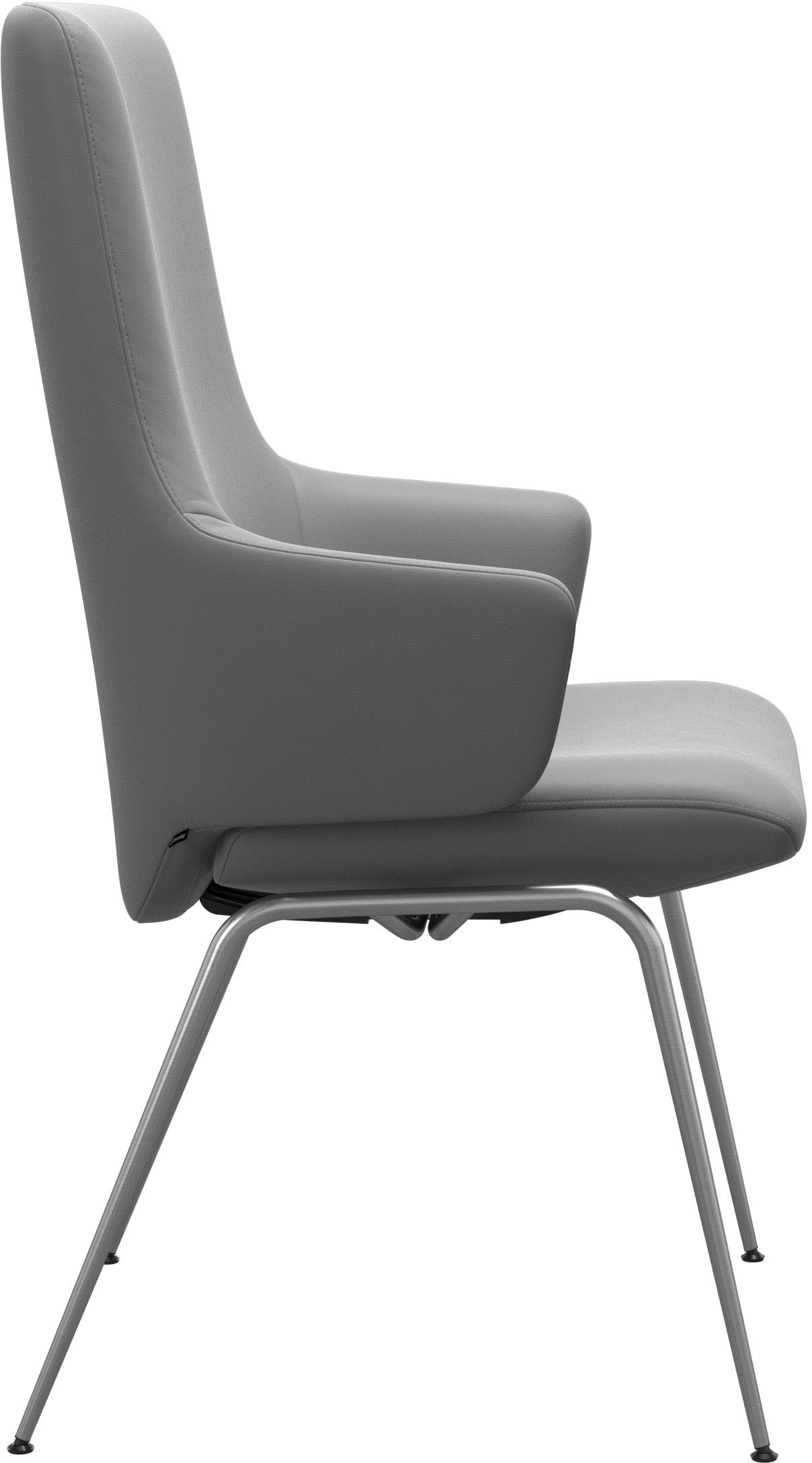 Stressless® Polsterstuhl »Laurel«, Leder BATICK, High Back mit Armlehne, Größe L, mit Beinen aus Stahl in Schwarz matt