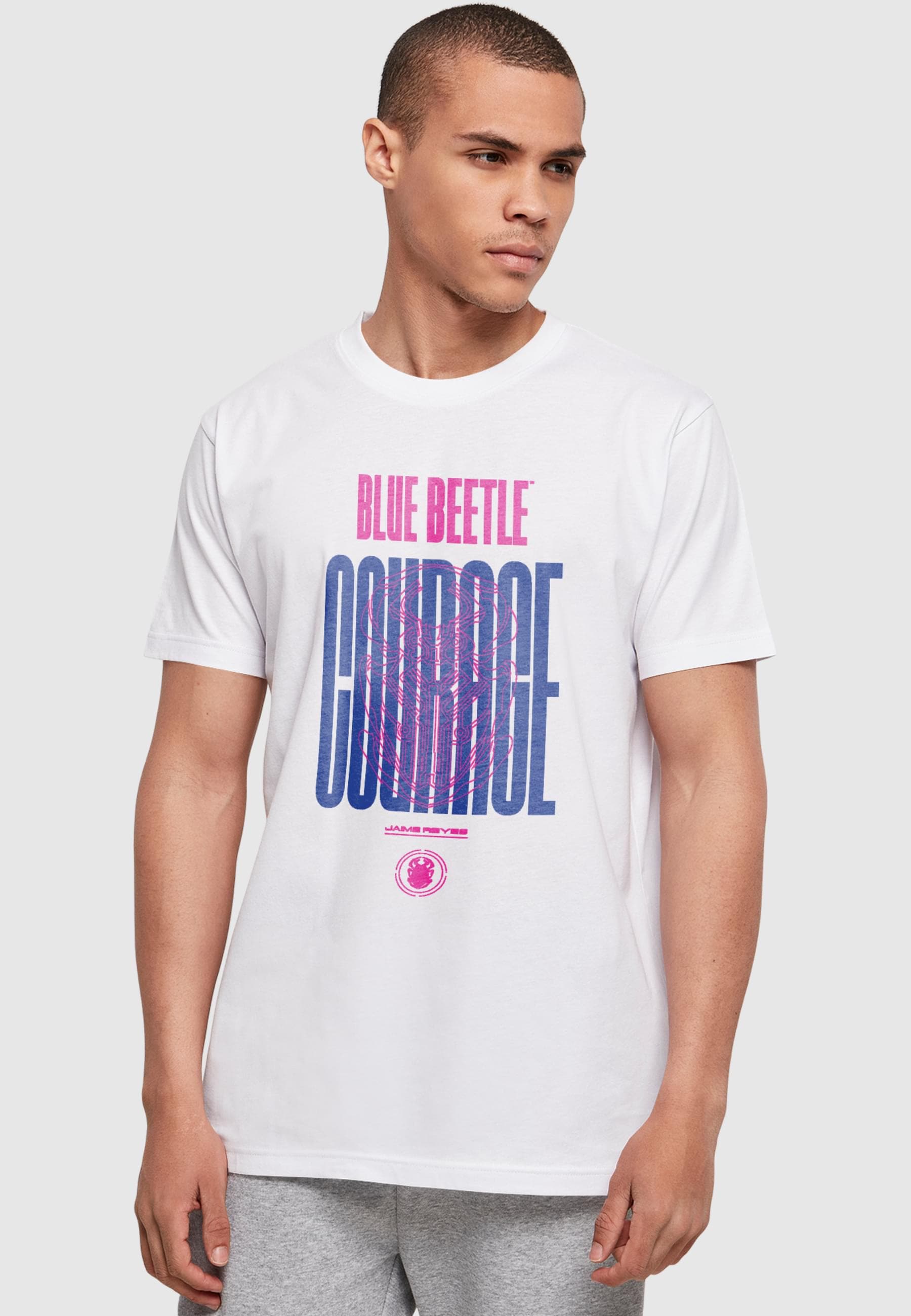 ABSOLUTE CULT T-Shirt »ABSOLUTE CULT Herren Blue Beetle - Courage Basic T-Shirt«, (1 tlg.)