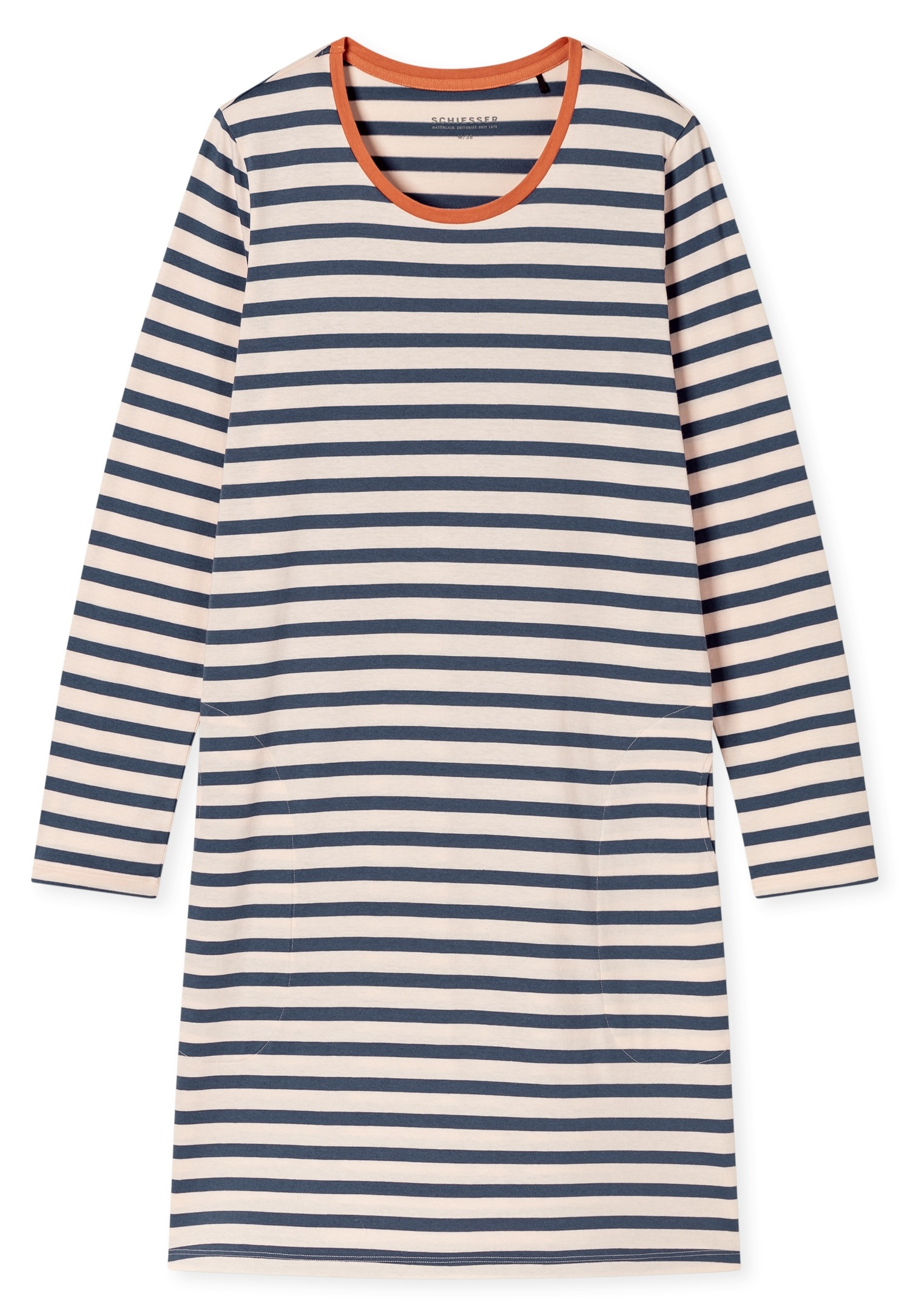 Schiesser Nachthemd "Casual Essentials", mit langen Ärmeln, seitlichen Tasc günstig online kaufen