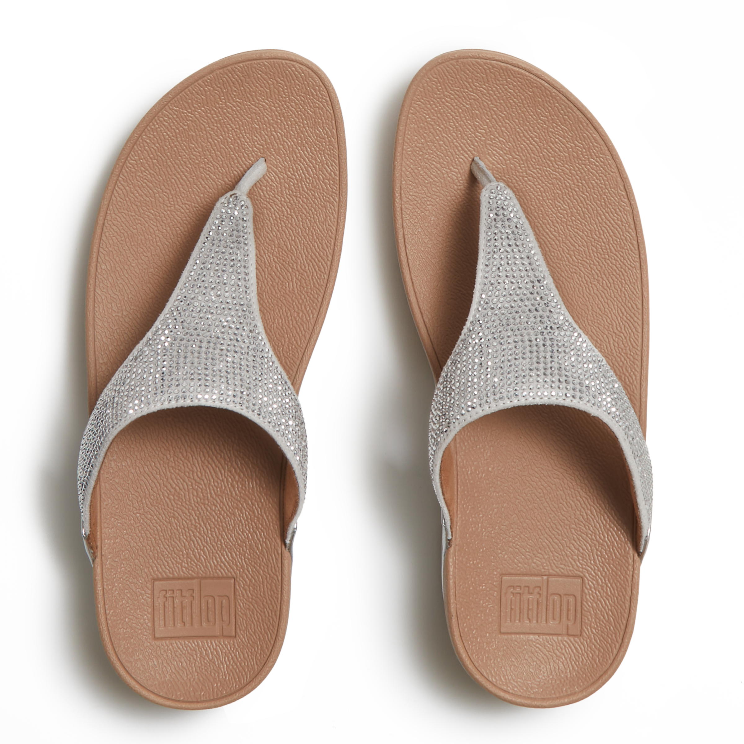 Fitflop Dianette »LULU CRYSTAL EMBELLISHED TOE-POST SANDALS - HOTFIX«  Keilabsatz, Sommerschuh, Zehentrenner mit weichem Zehensteg