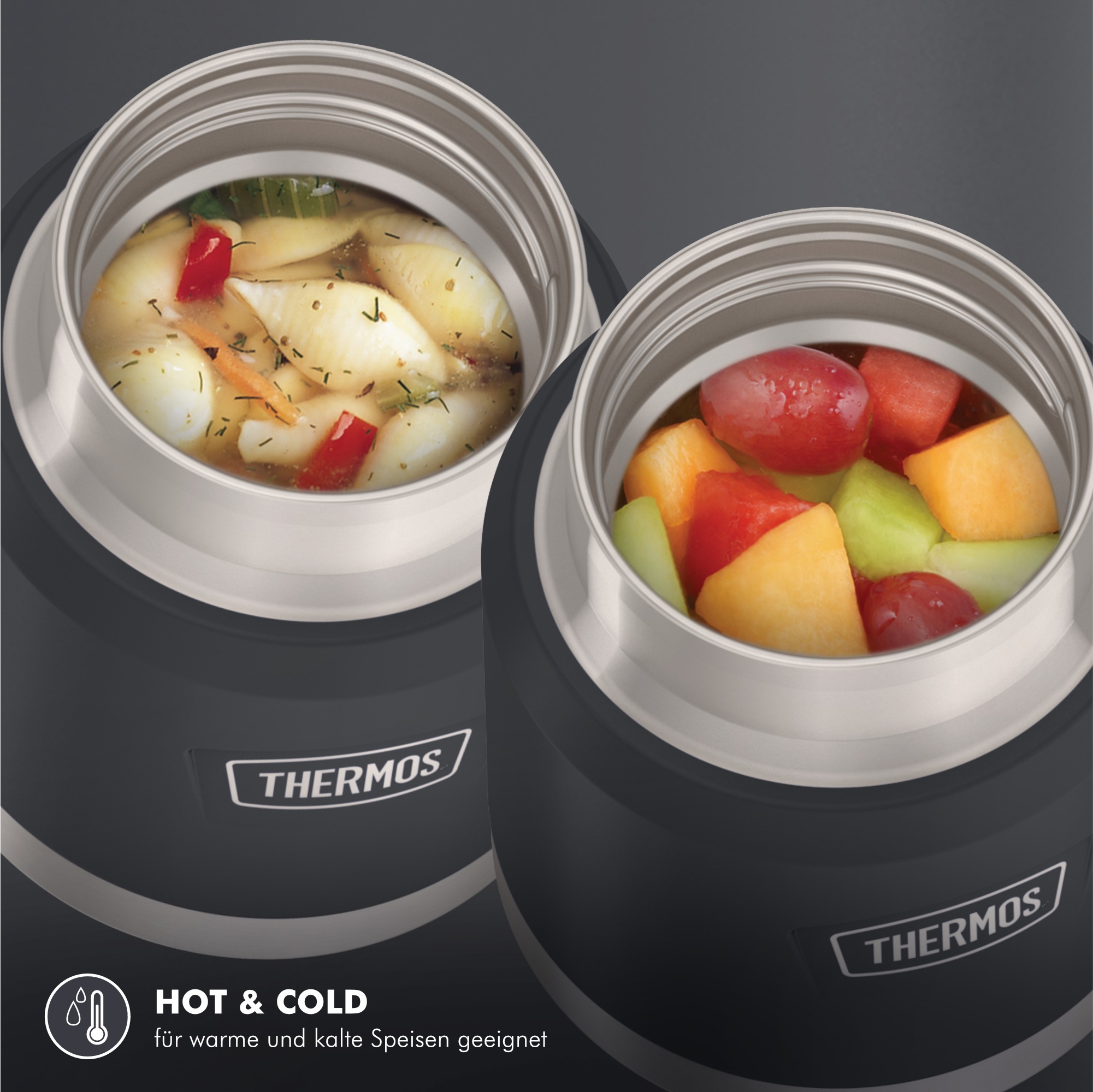 THERMOS Thermobehälter »ICON FOOD JAR, Thermobehälter für Essen, spülmaschinenfest« 0,35l, 12h heiß & 16h kalt, dicht & auslaufsicher, mit Löffel