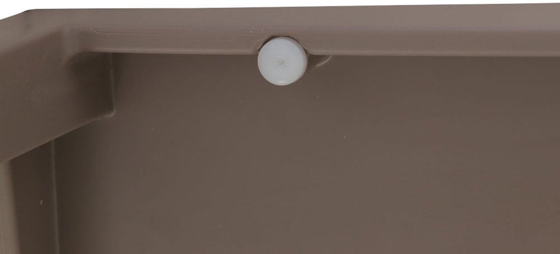 Siena Garden Gartensessel »Lane Sessel taupe 2er Set mit Tisch« Set, 2 Stk. tlg. 2 x Stapelsessel + Tisch Sola Ø 80 cm