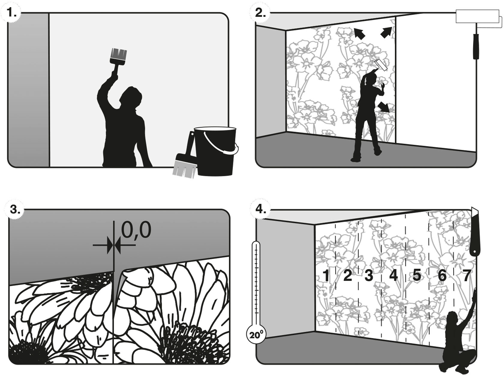 Komar Vliestapete »Digitaldruck Vlies -  Poema - Größe 300 x 250 cm« bedruckt glatt Wohnzimmer, Schlafzimmer
