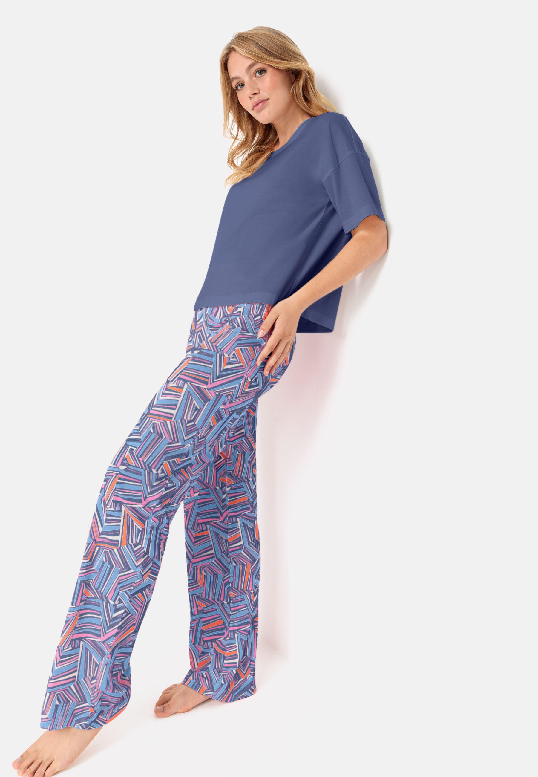 LSCN by LASCANA Pyjama, (2 tlg.), mit schönem Allover-Druck online  bestellen | BAUR
