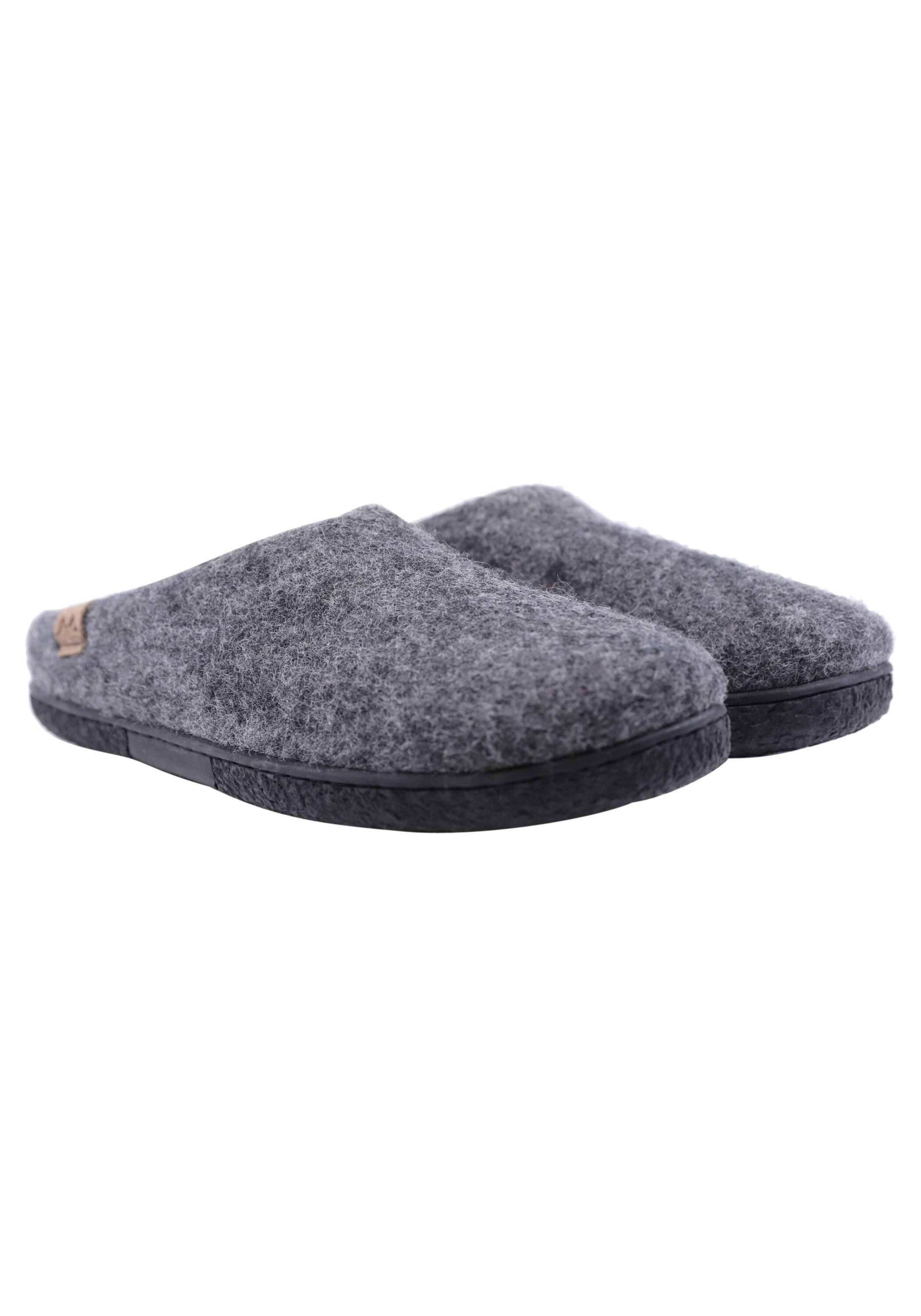 Hausschuh LINDBERGH "Schuhe", Herren, Gr. 42, grau, Obermaterial: 100% Wolle, Schuhe Hausschuh