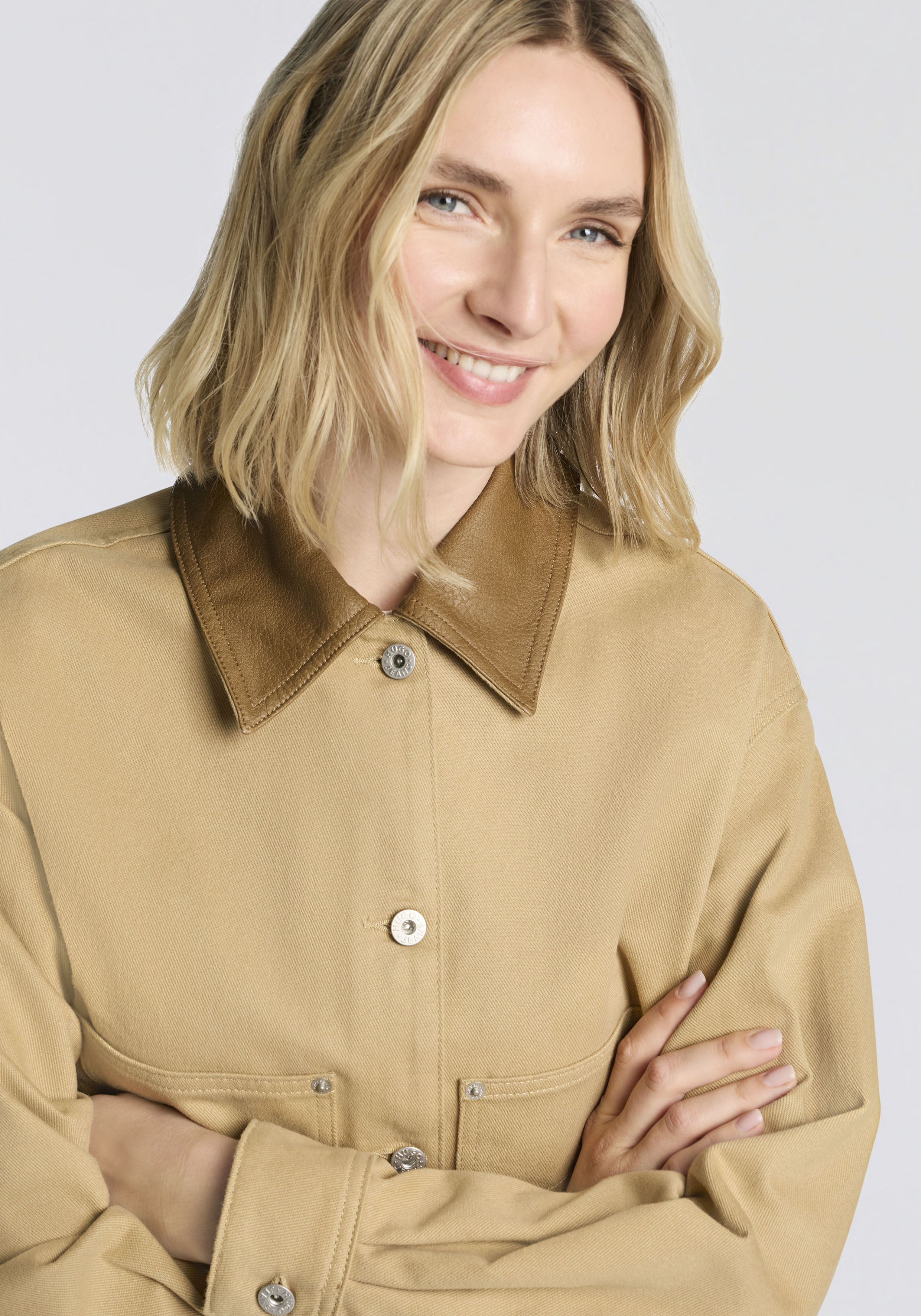 Thumbnail - HUGO Blue Kurzjacke "Andeso" im Boxy Fit, cropped