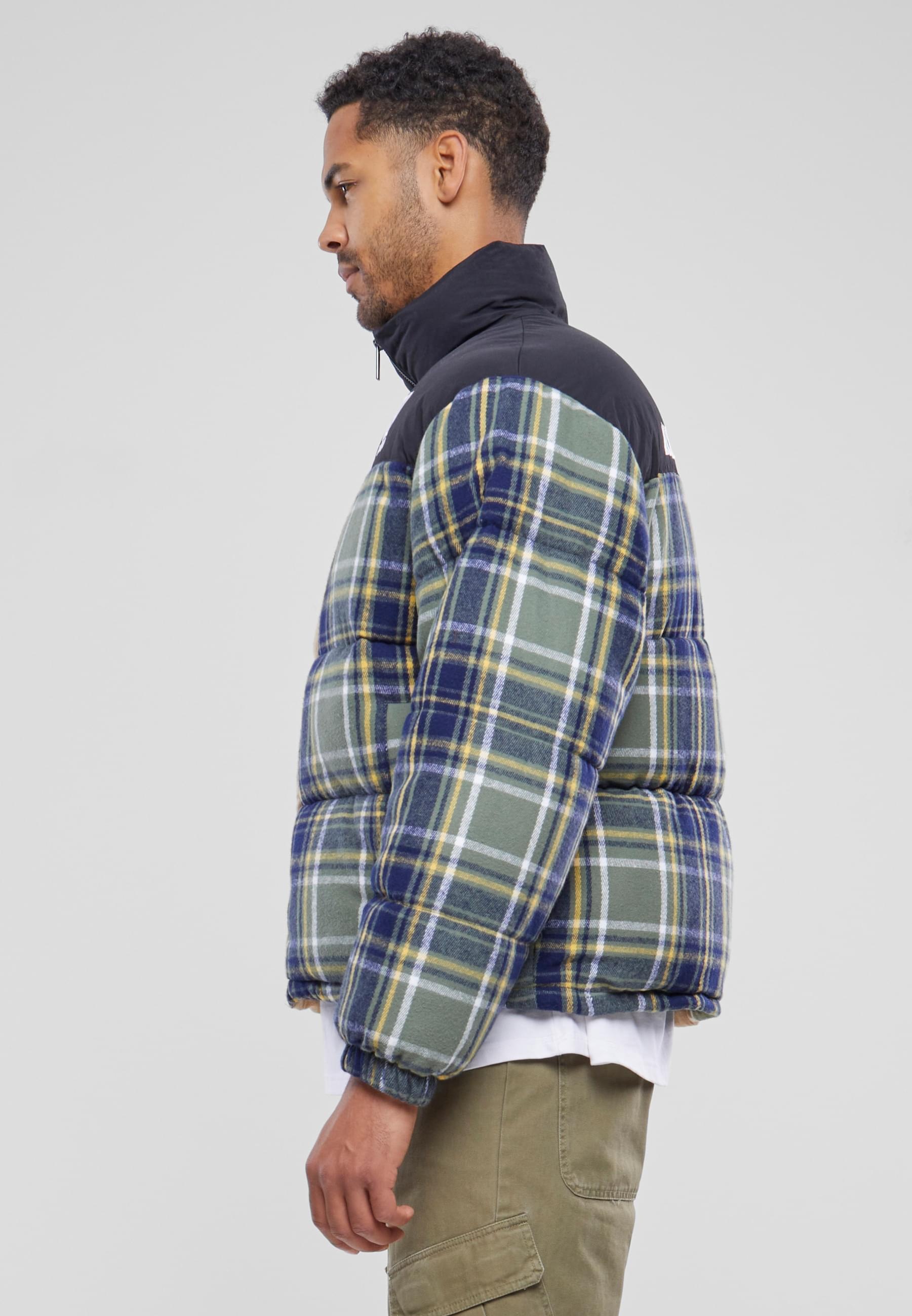 Thumbnail - Karl Kani Winterjacke "Karl Kani Unisex KU233-007-1 KK OG Flannel Block Puffer Jacket" 1 Stk. tlg. ohne Kapuze