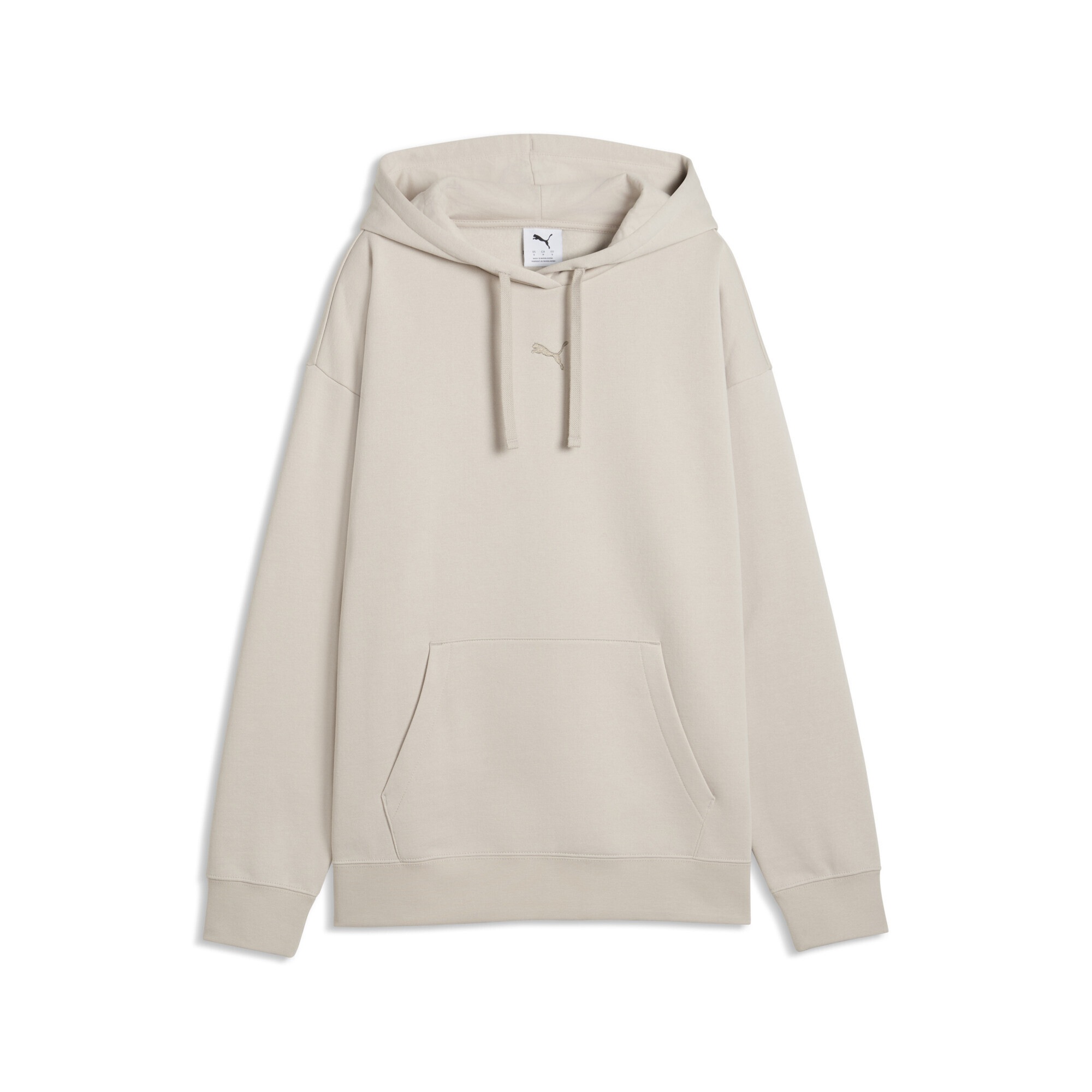 PUMA Damen Hoodie "Essentials Fleece Relaxed Hoodie Damen", beige, Gr. M, Obermaterial: 34% Polyester, 66% Baumwolle. Kapuzenfutter: 100% Baumwolle.