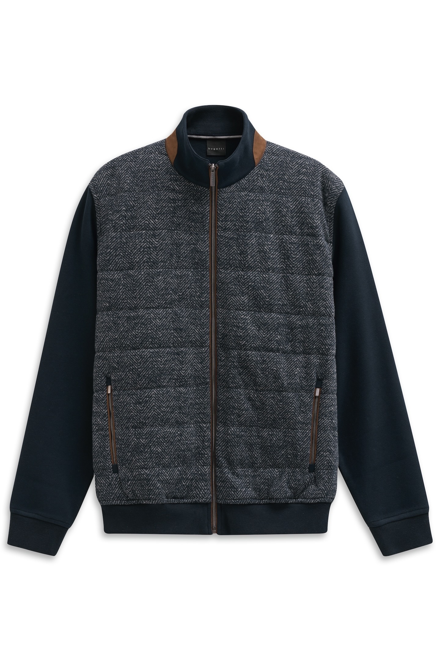 bugatti Sweatjacke »Regular Fit«, mit Stehkragen und aus Baumwollmix