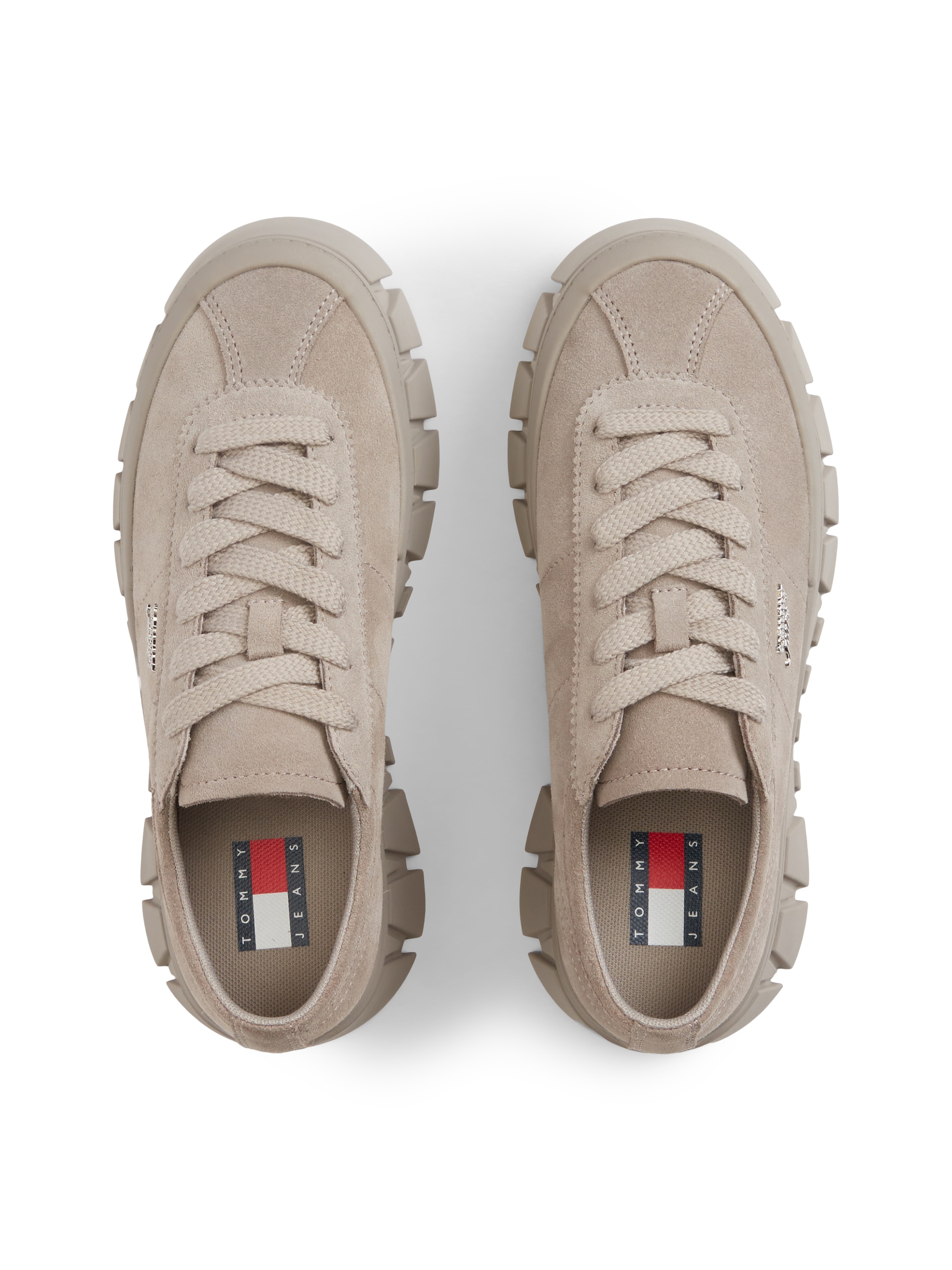 Tommy Jeans Plateausneaker »TJW PLATFORM SNEAKER SUEDE«  Freizeitschuh, Halbschuh, Schnürschuh mit markanter Plateausohle