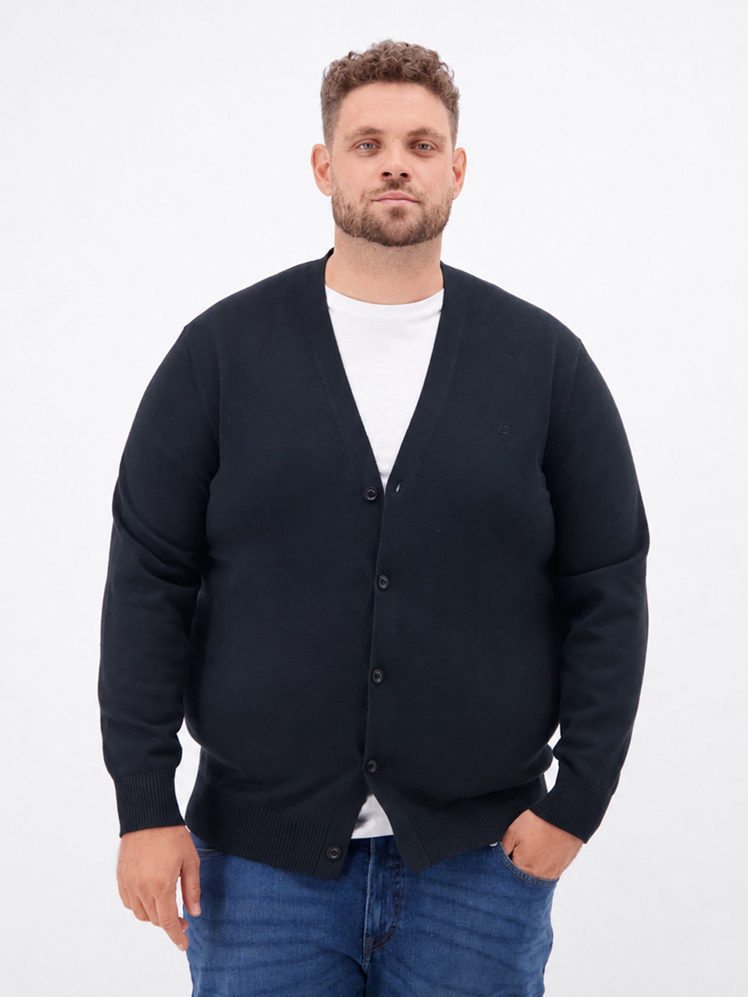 LERROS Strickjacke "Strickjacke im Cardiganstil aus Baumwolle, große Größen"