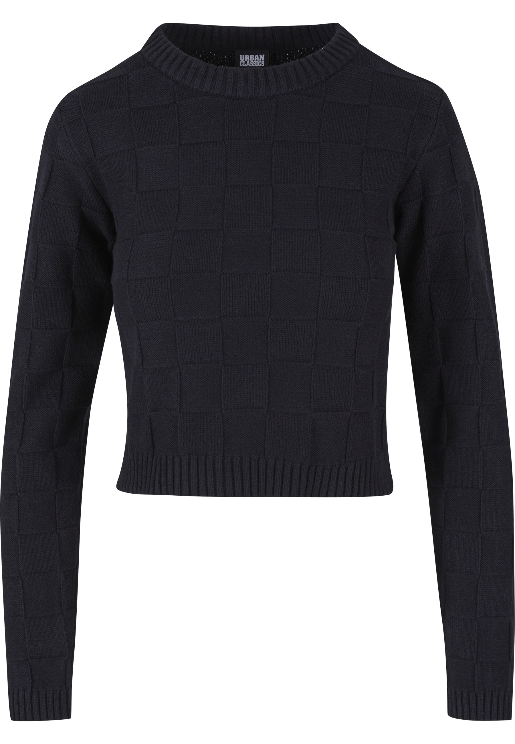 URBAN CLASSICS Rundhalspullover "Urban Classics Damen Ladies Check Knit Swe günstig online kaufen