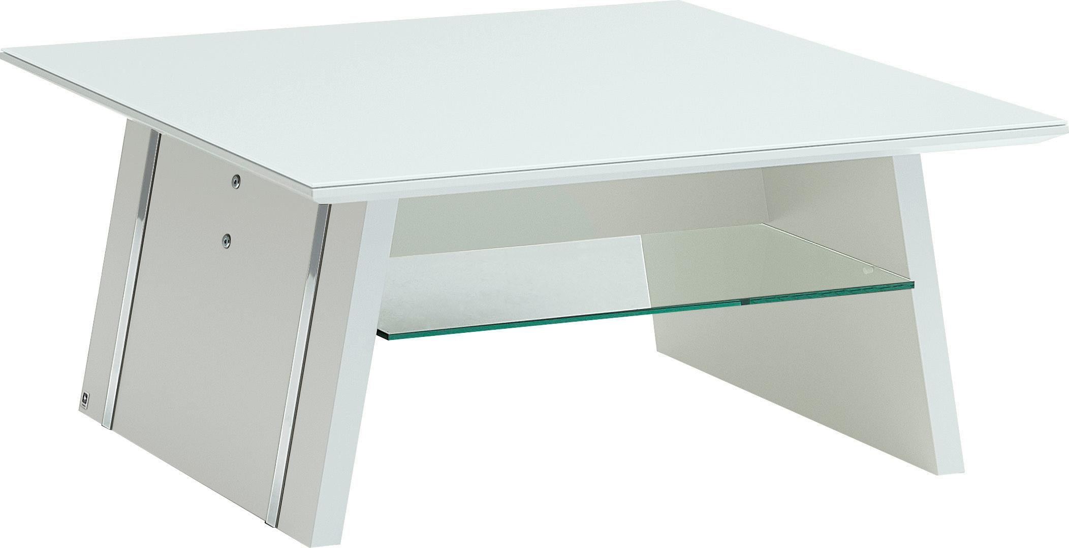 LEONARDO Couchtisch »CUBE«, mit Ablage, mit feinen Chromakzenten, Breite 90 cm
