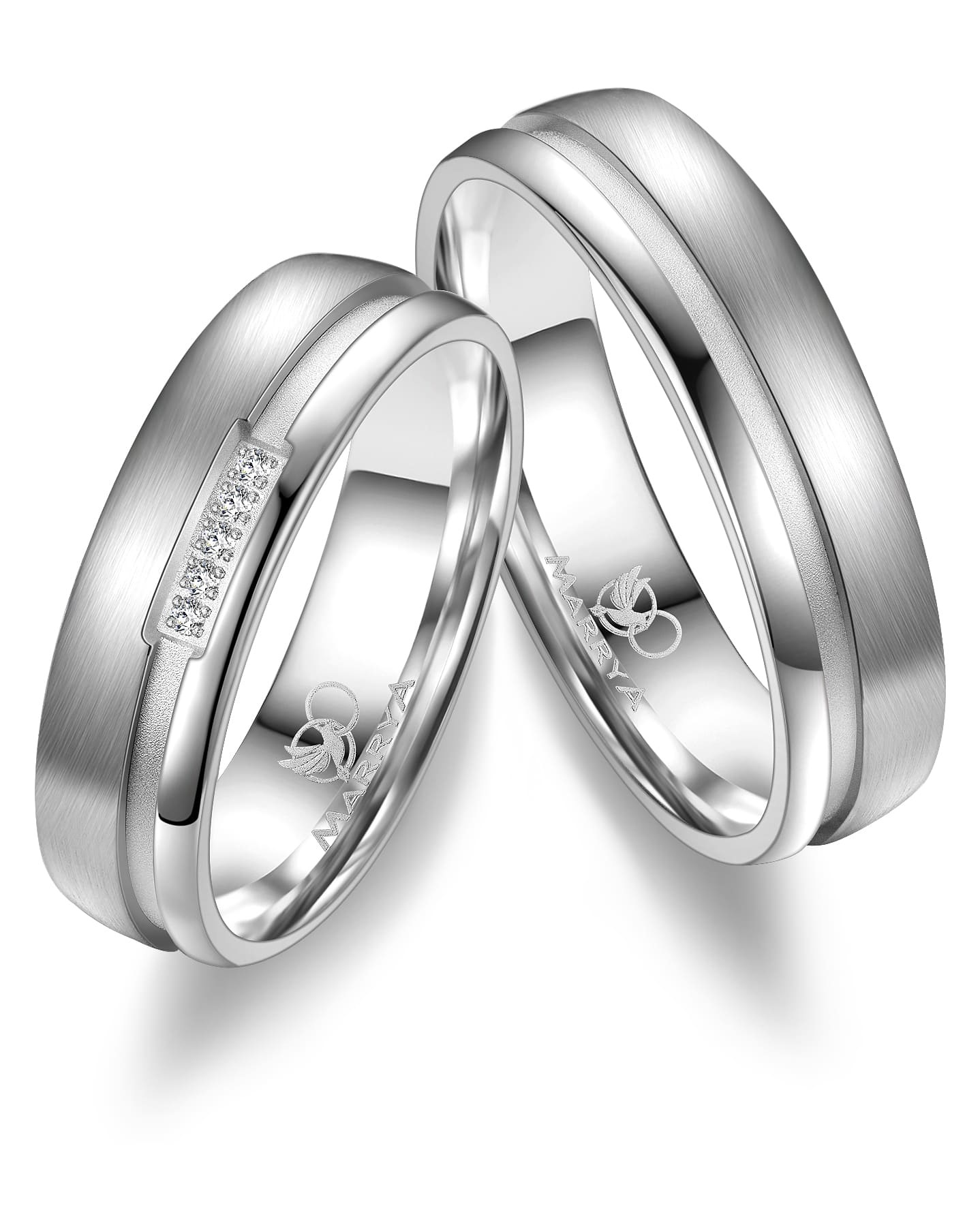 Marrya Verlobungsring »Silber Ringe Trauringe Eheringe Partnerringe«