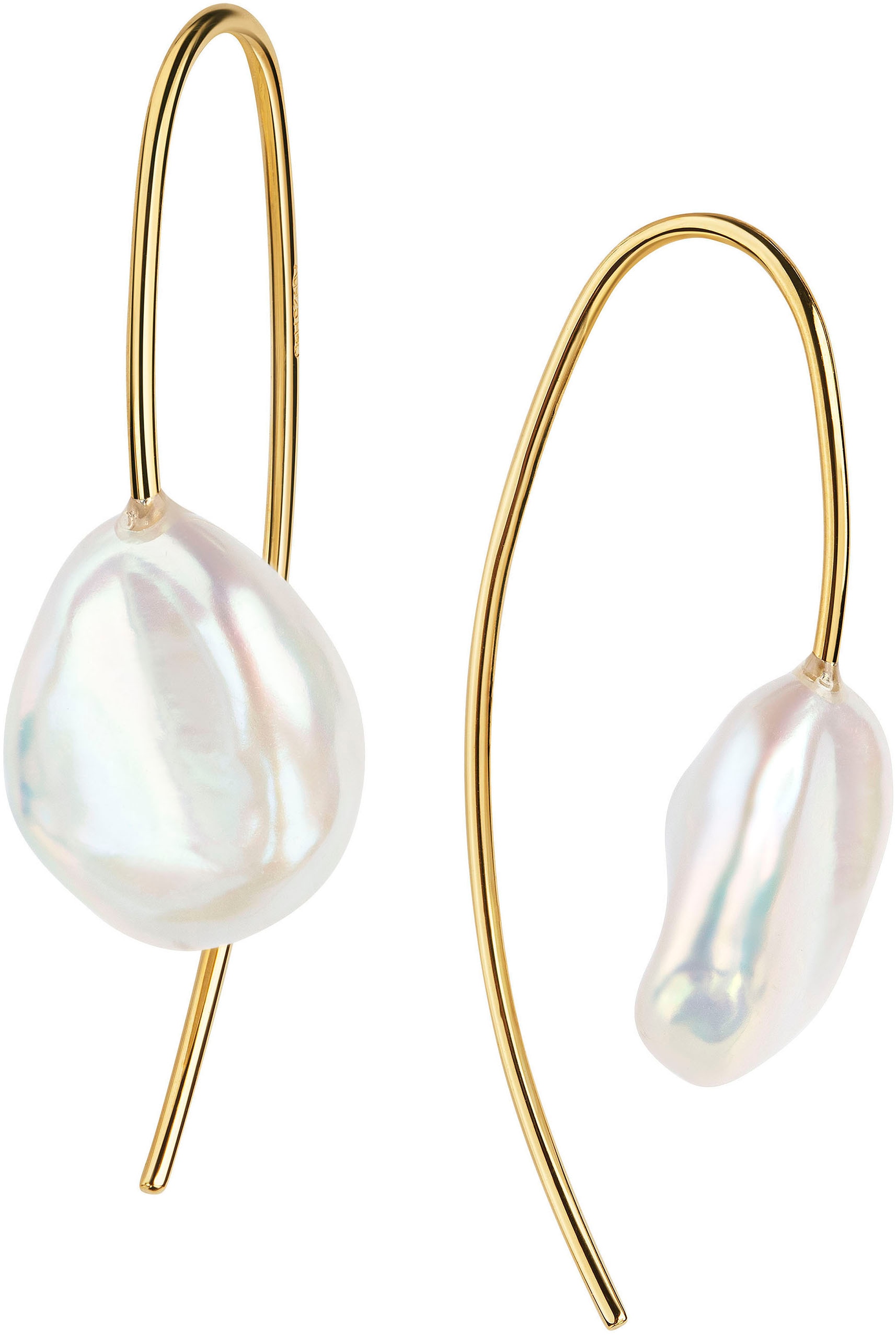 Firetti Paar Ohrhaken »Schmuck Geschenk Gold 333 Ohrschmuck Ohrringe Perlen«, Made in Germany - mit Keshi-Zuchtperle