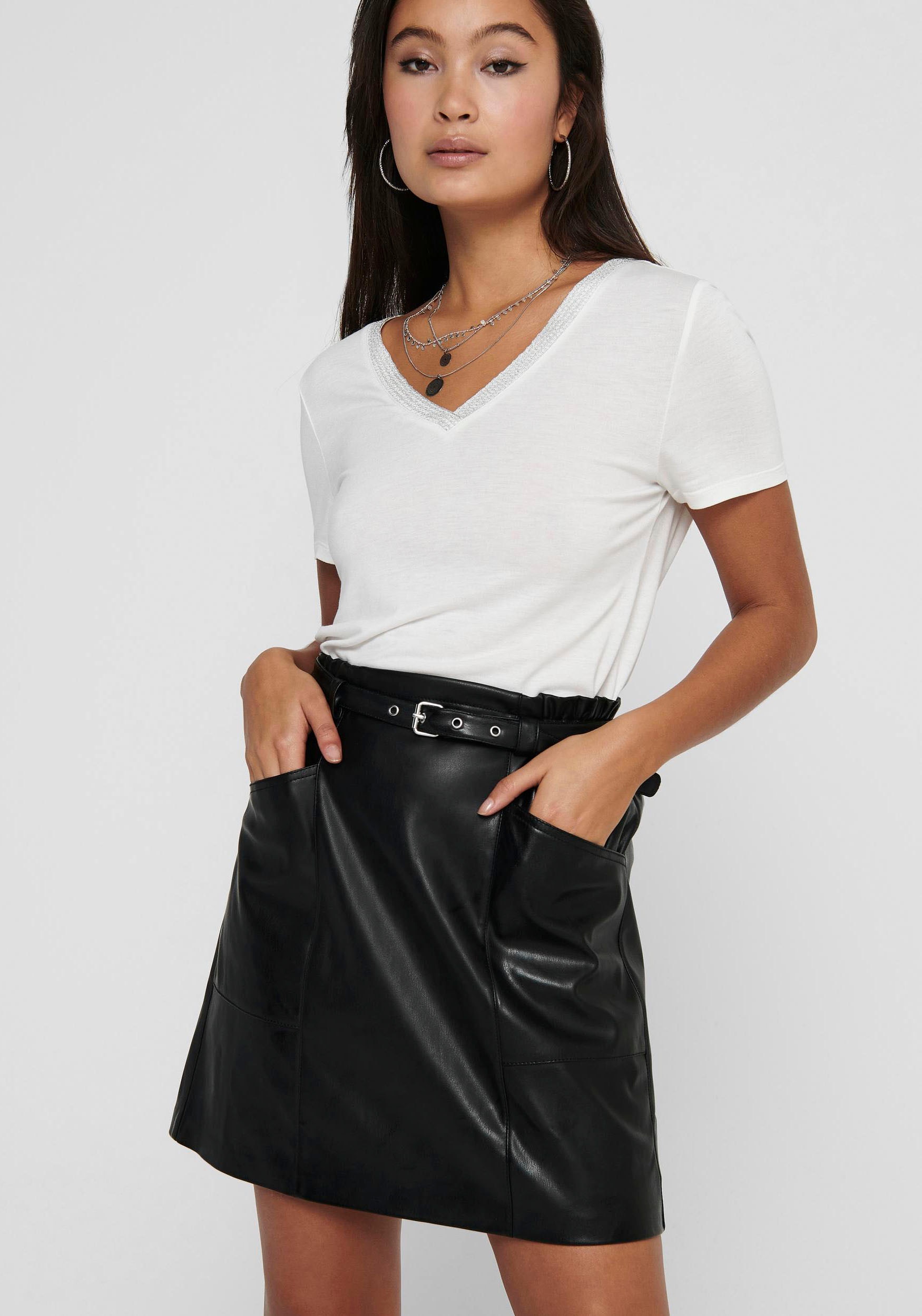 Lederimitatrock »ONLHEIDI FAUX LEATHER SKIRT OTW NOOS«