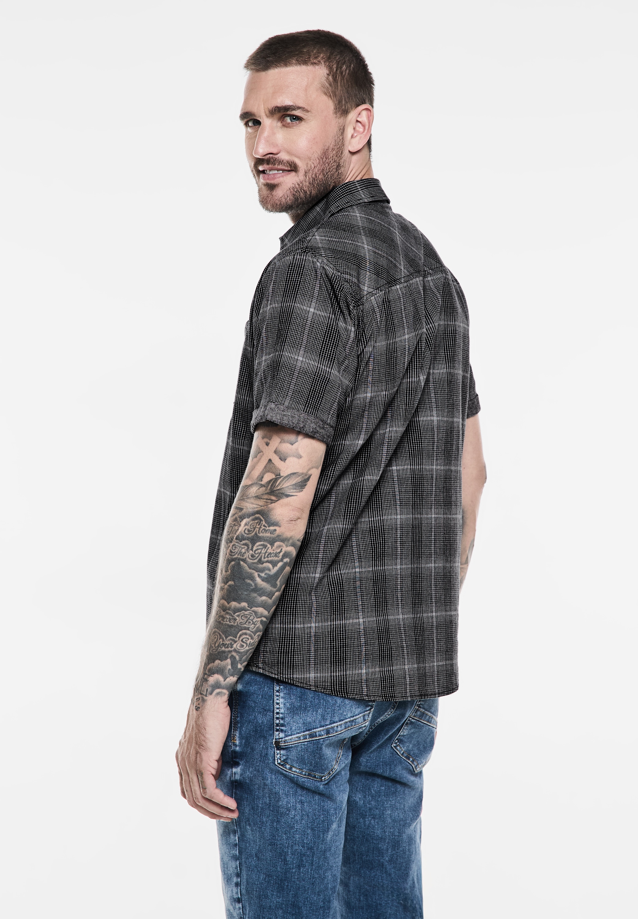 STREET ONE MEN Karohemd, aus reiner Baumwolle
