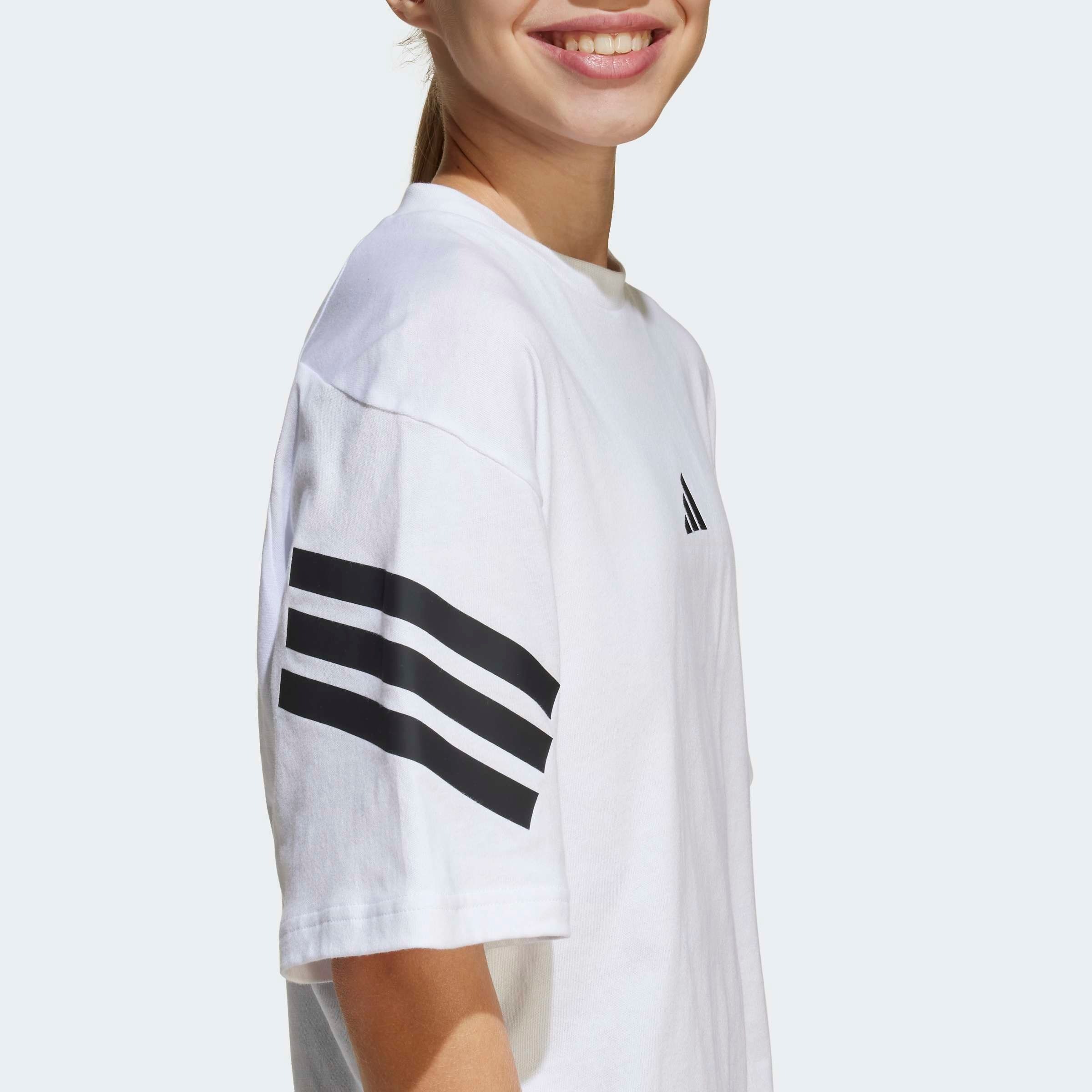 adidas Sportswear »FUTURE ICONS 3-STREIFEN KIDS« lockerer Schnitt, sportlicher Stil, Rundhalsausschnitt