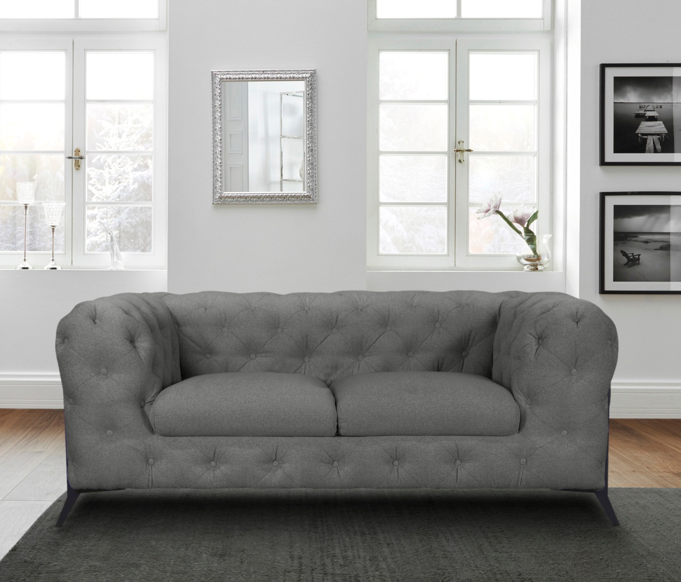 Home affaire Chesterfield-Sofa "Amaury" aufwändige Knopfheftung, moderne Ch günstig online kaufen