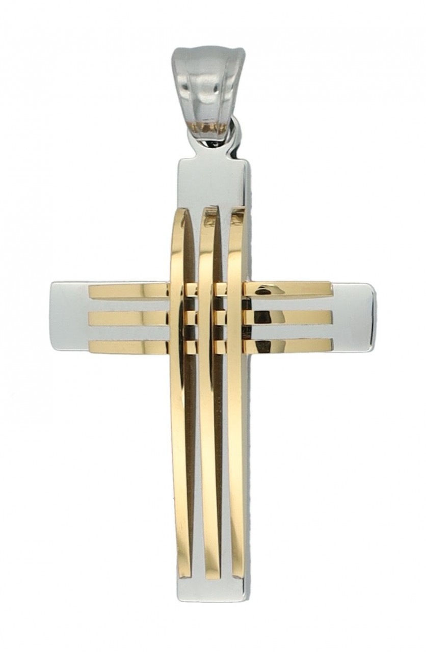 Kettenanhänger ADELIA´S "modischer Kreuz Anhänger aus Edelstahl", unbekannt, Schmuckanhänger, Damen, Edelstahl, Kettenanhänger