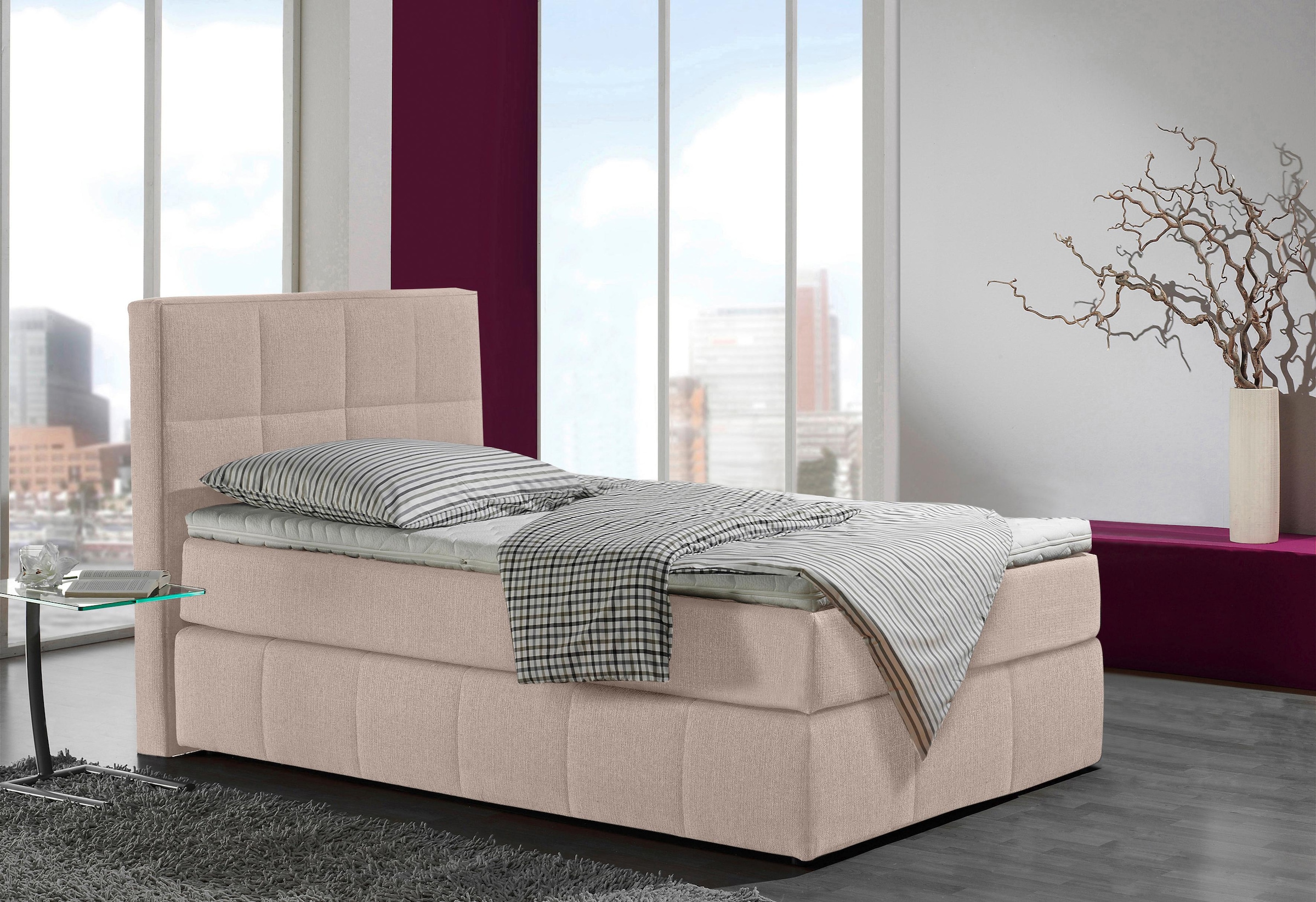 INOSIGN Boxspringbett "Casano", mit feiner Steppung, in 3 Matratzenarten, 2 günstig online kaufen