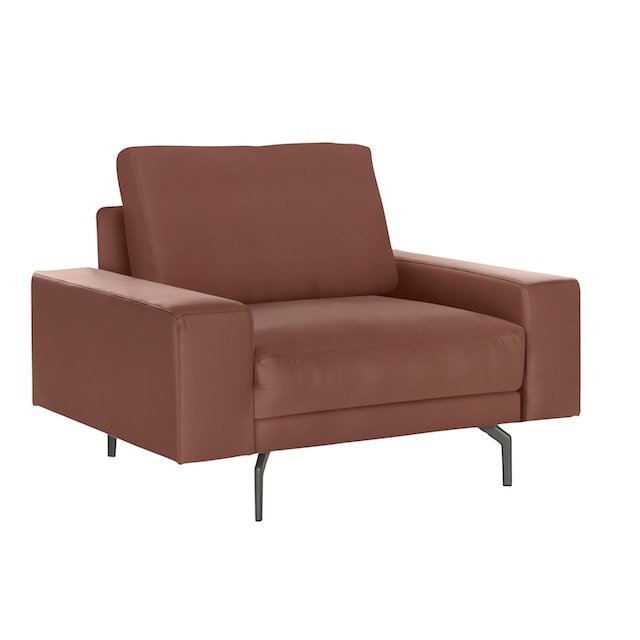 Black Friday hülsta sofa Sessel »hs.450«, Armlehne breit niedrig,  Alugussfüße in umbragrau, Breite 120 cm | BAUR