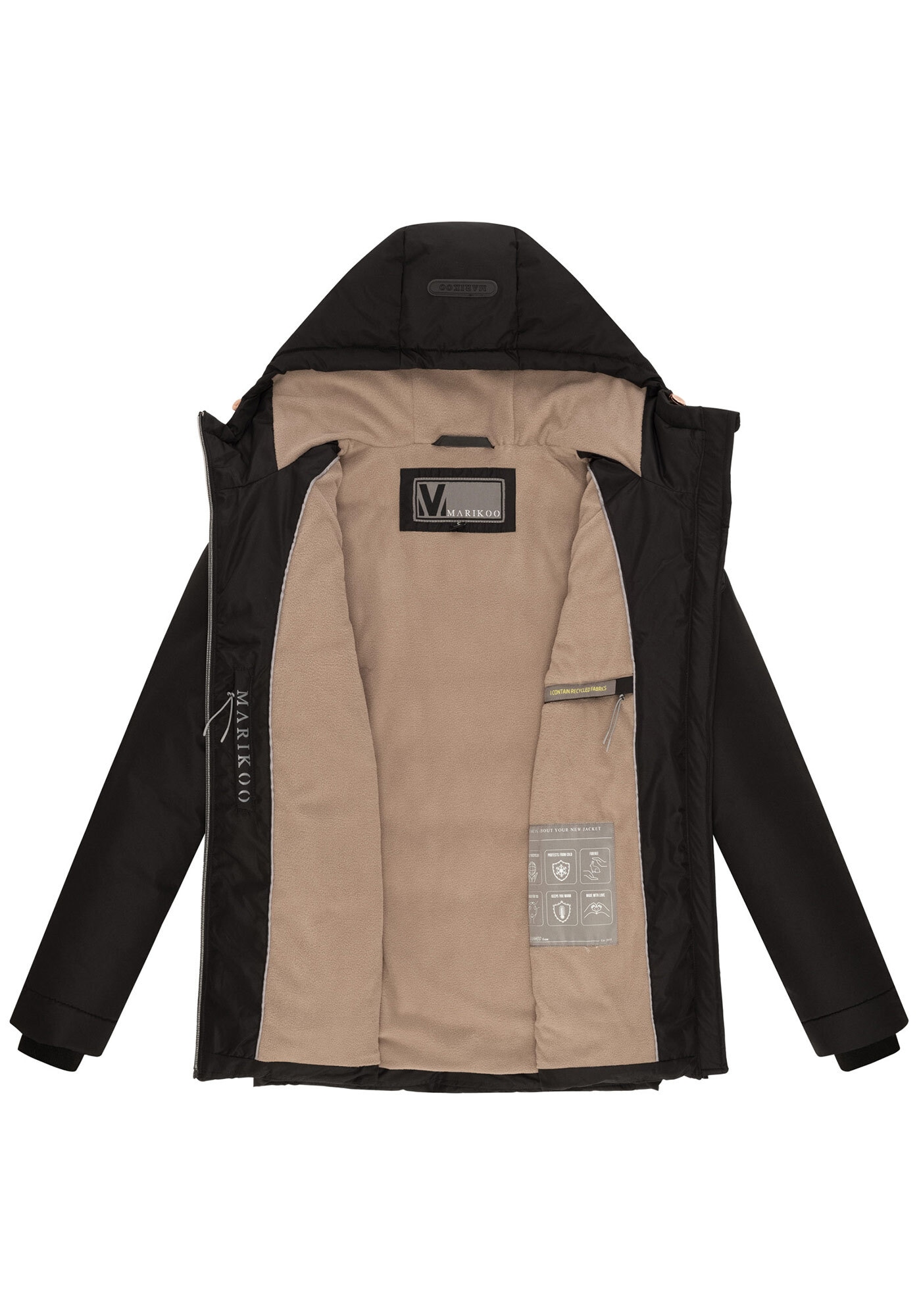 Marikoo Steppjacke »Alemee«, Mit warmen Fleecestoff im Inneren