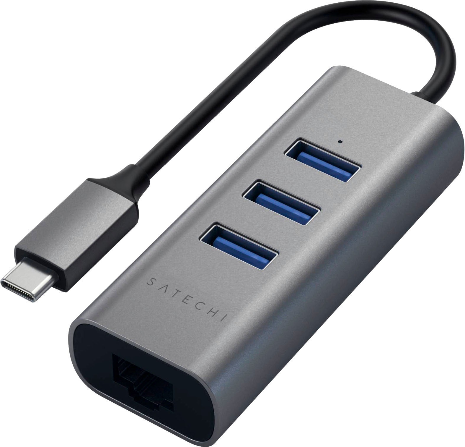 Satechi USB-Adapter »Type-C 2-in-1 3 Port USB laikmena 3.0 skaitytuvas & Ethernet« USB laikmena 3.0 Typ A zu USB laikmena Typ C