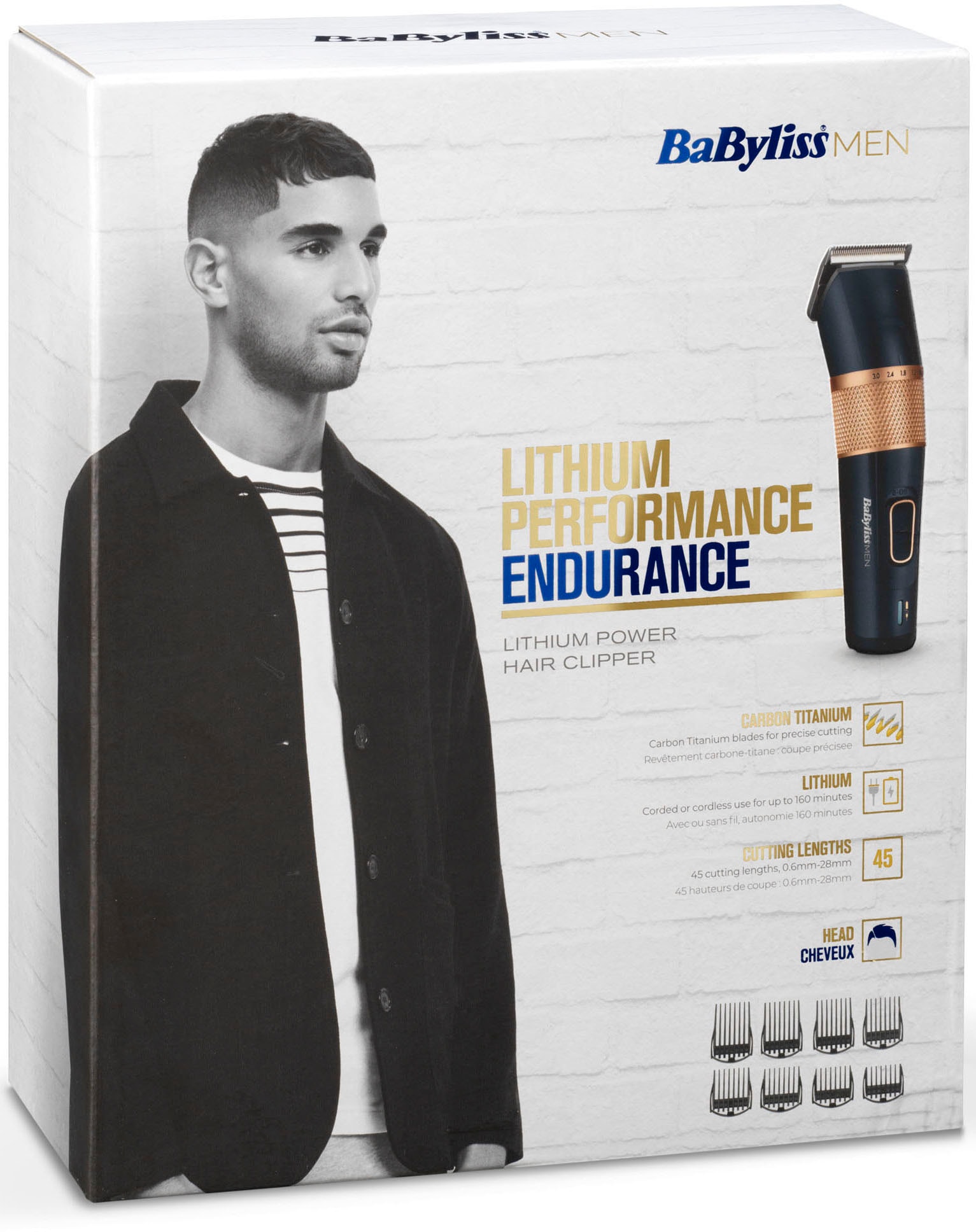 BaByliss Haarschneider »E986E MEN | Lithium bestellen 8 online BAUR Power«, 0,6-28mm Aufsätze