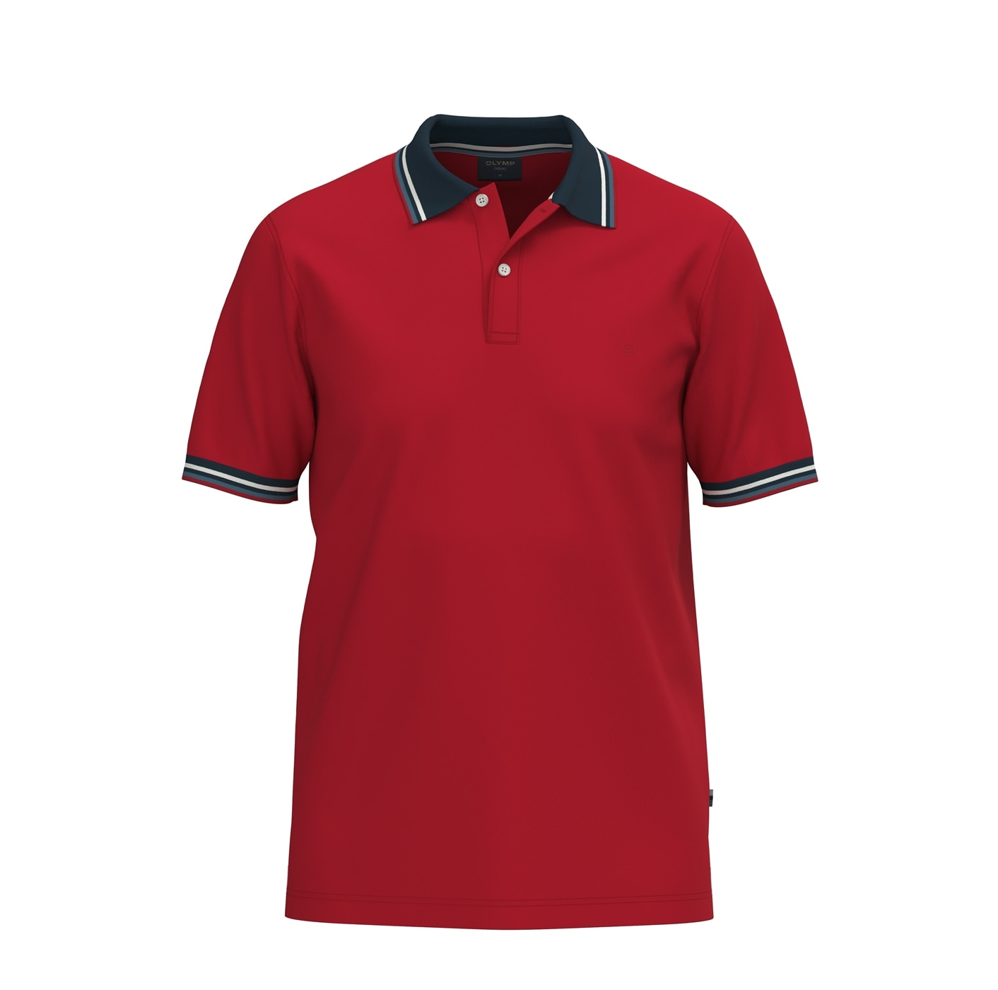 OLYMP Poloshirt »Casual« farbliche Kontrast-Details