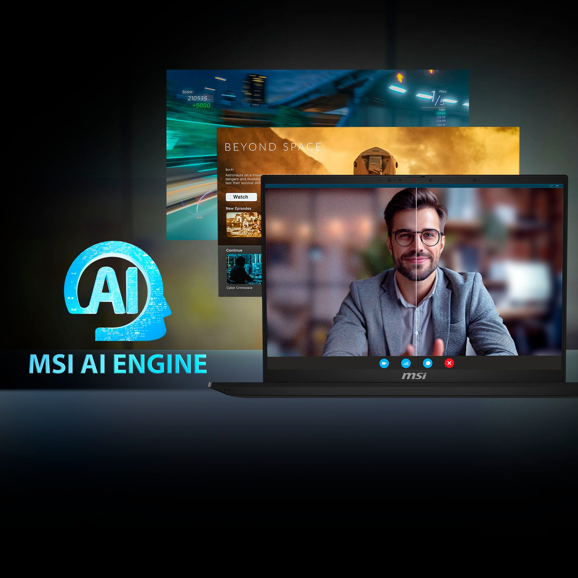MSI Convertible Notebook »Summit A16 AI+ A3HMTG-035 (P)«, 40,7 cm, / 16 Zoll, AMD, Ryzen™ AI 9, Radeon 880M, 1000 GB SSD