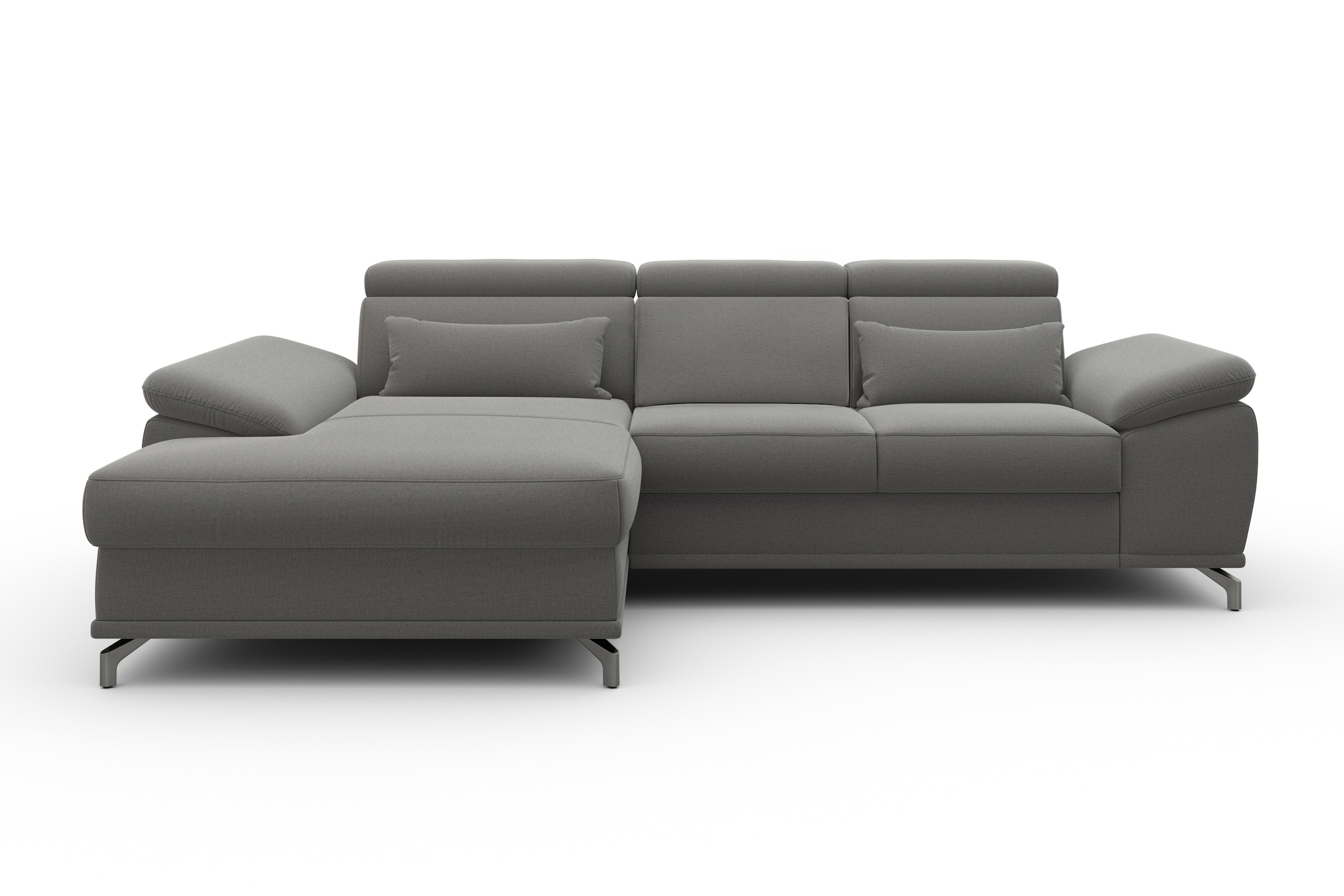 sit&more Ecksofa "Cabrio L-Form, B: 295 cm, mit Sitztiefen-, Arm- & Kopfteilverstellung" 2 Nierenkissen, Federkern, optional Schlaffunktion und Stauraum