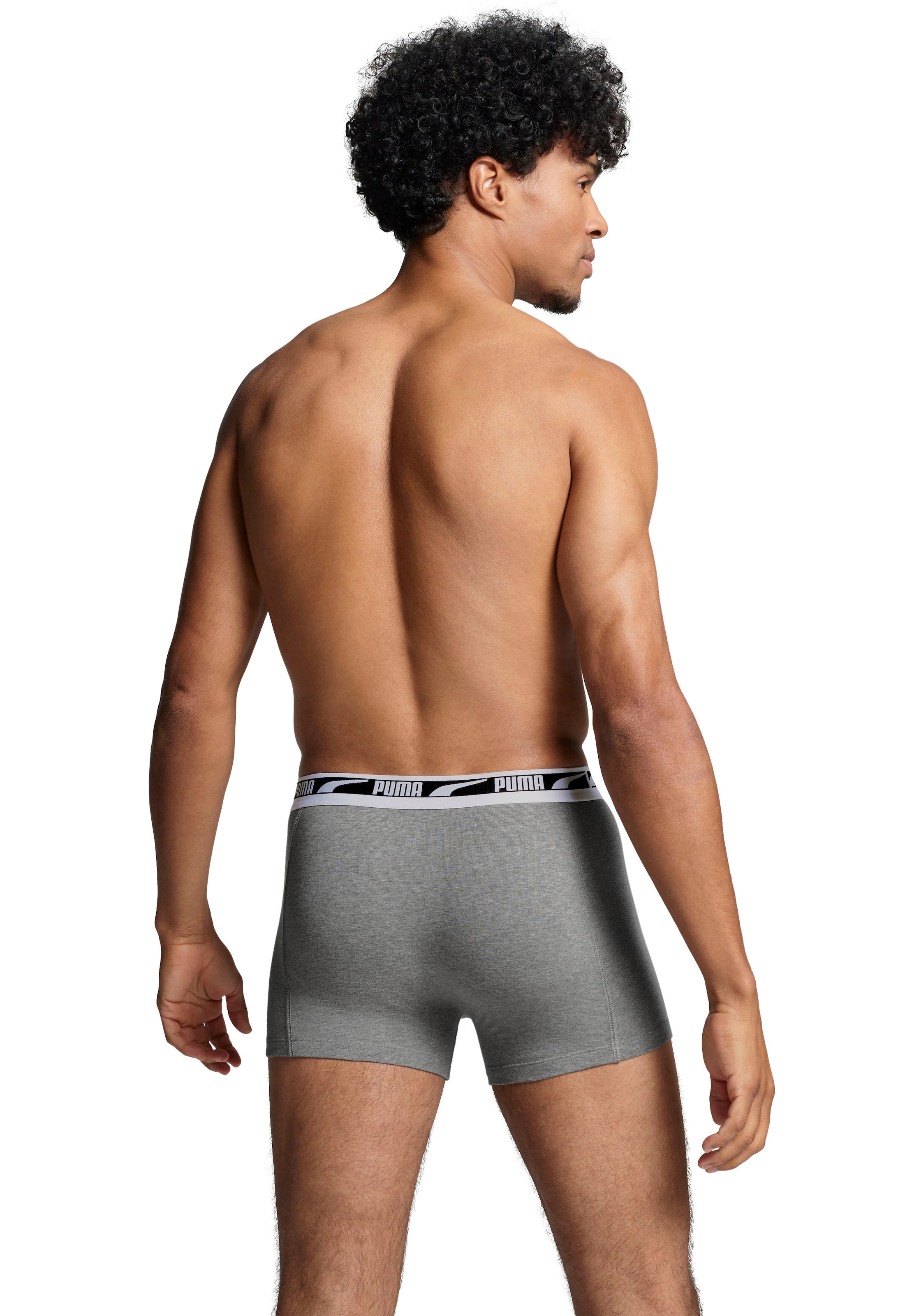 PUMA Boxershorts »MEN MULTI LOGO BOXER 2P«, (2er Pack), Komfortbund