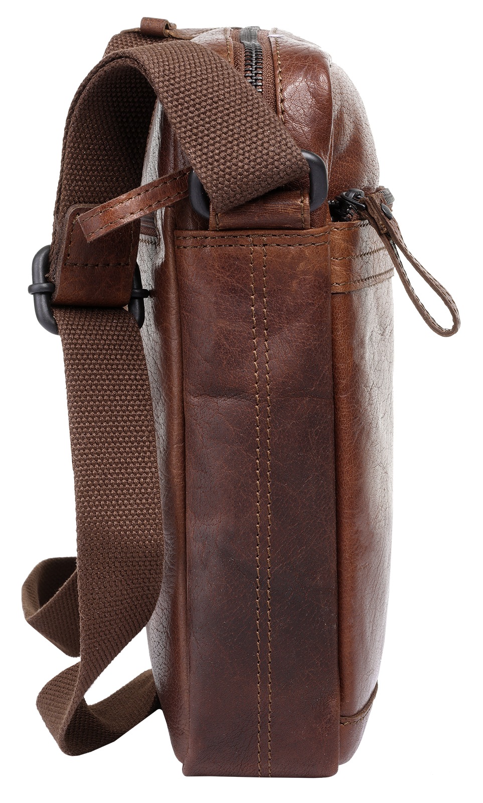 Umhängetasche SPIKES & SPARROW, Damen, Gr. B/H/T: 26cm x 21cm x 5cm onesize, braun (cognac), Leder, unifarben, Taschen Umhängetasche, echt Leder 3