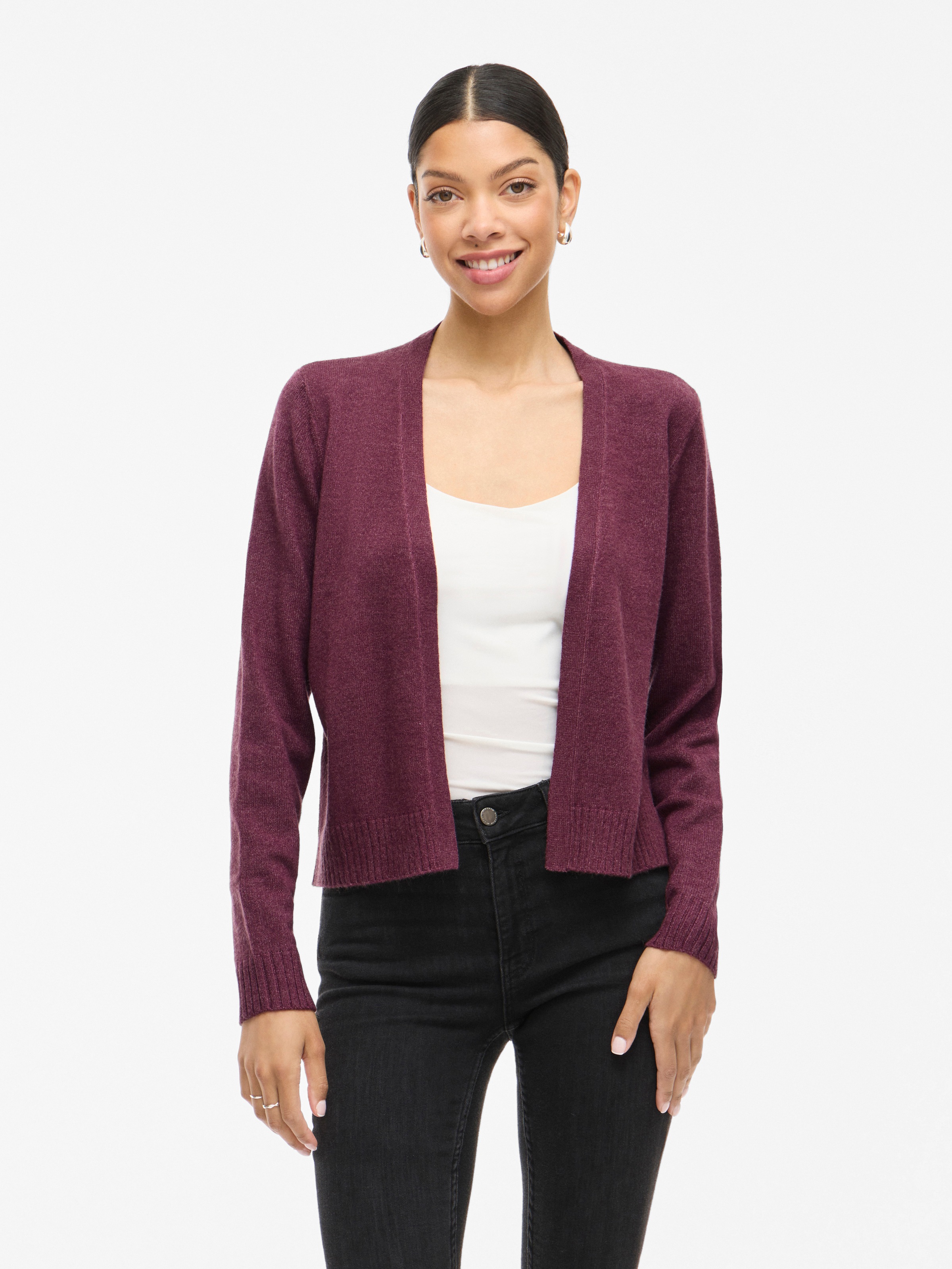 Vila Cardigan "VIRIL SHORT L/S KNIT CARDIGAN-NOOS" Materialmix, regular fit günstig online kaufen