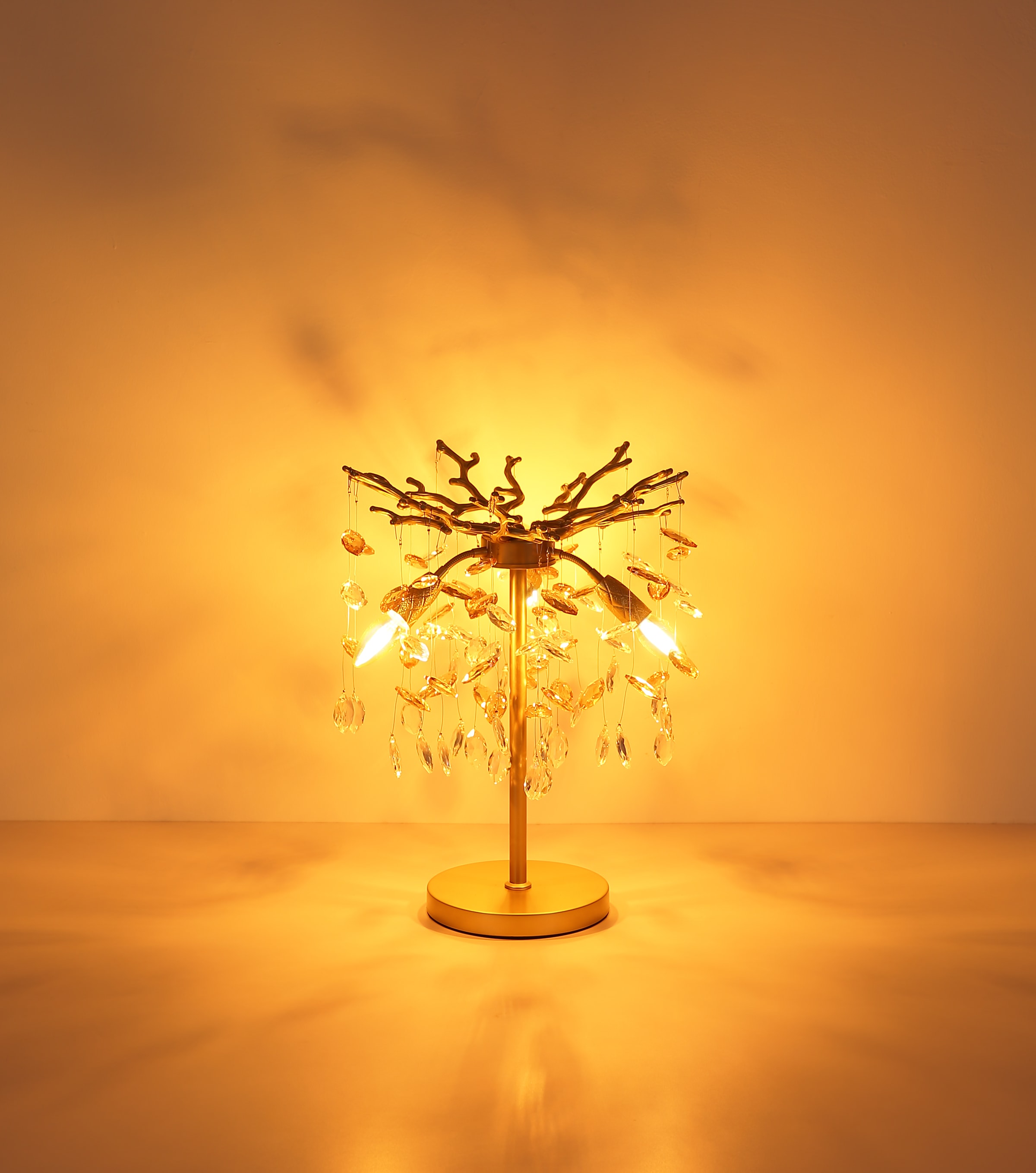 GLOBO LIGHTING Tischleuchte »QUEENA« E14 1 Stk. Tischleuchte mit Glaskristallen, klassisch