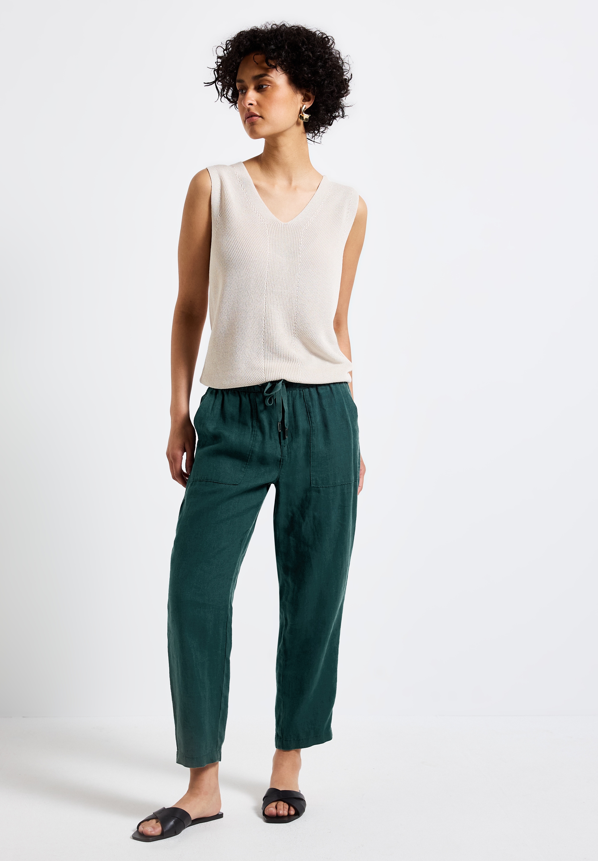 STREET ONE Stoffhose, aus Leinen