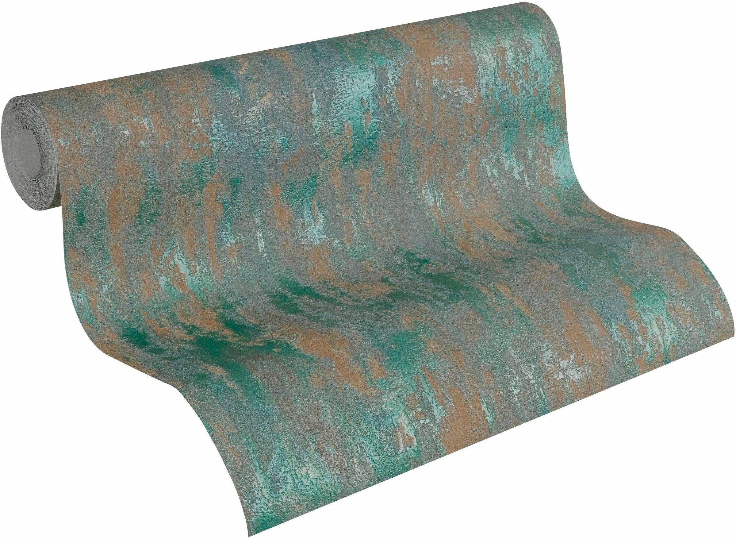 living walls Vliestapete »Il Decoro« einfarbig | uni | unifarben leicht strukturiert Uni Tapete einfarbig Metallic Tapeten Wohnzimmer Schlafzimmer Küche