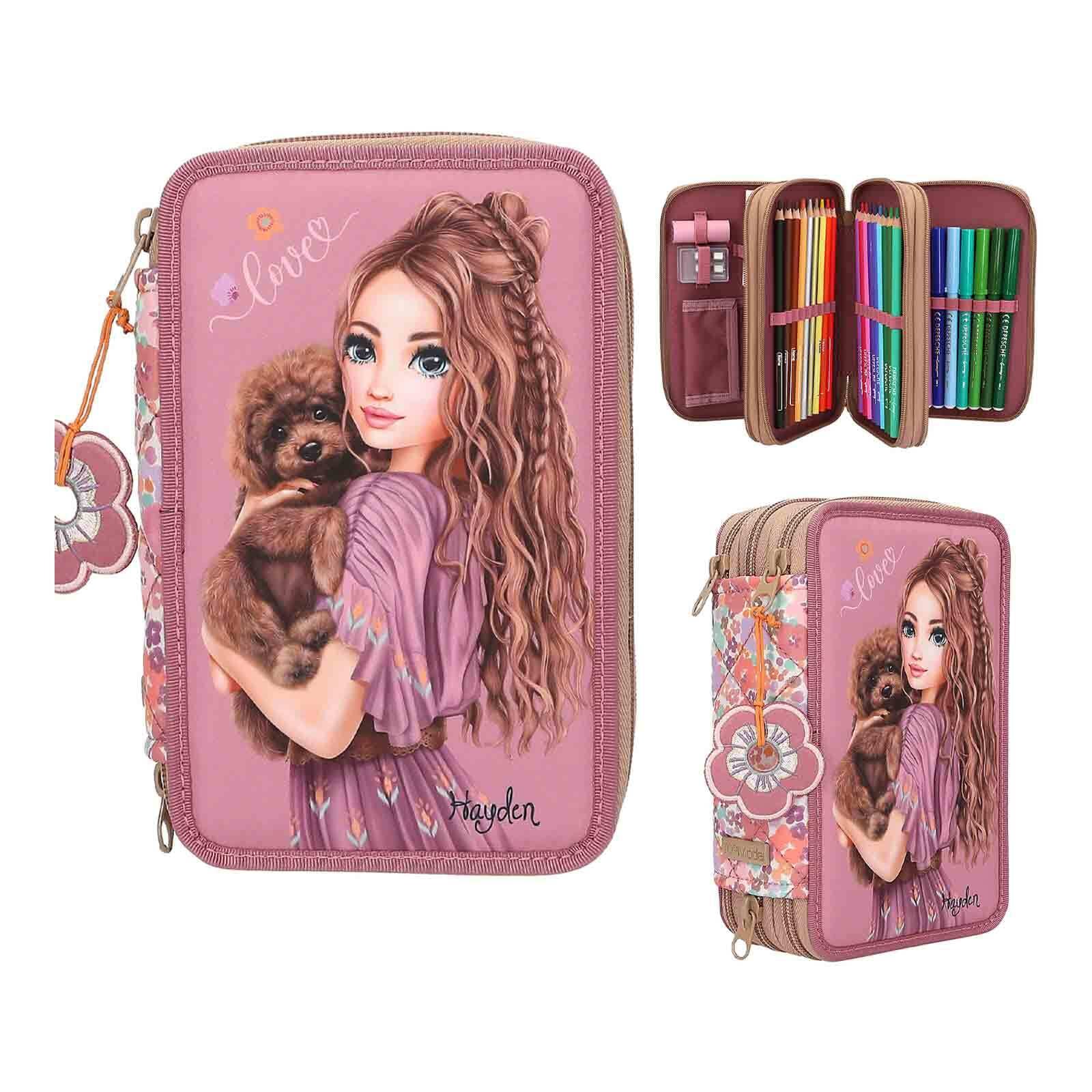Depesche Buntstift »3-Fach Federtasche TOPModel 7,5 x 13 x 20 cm bunt«